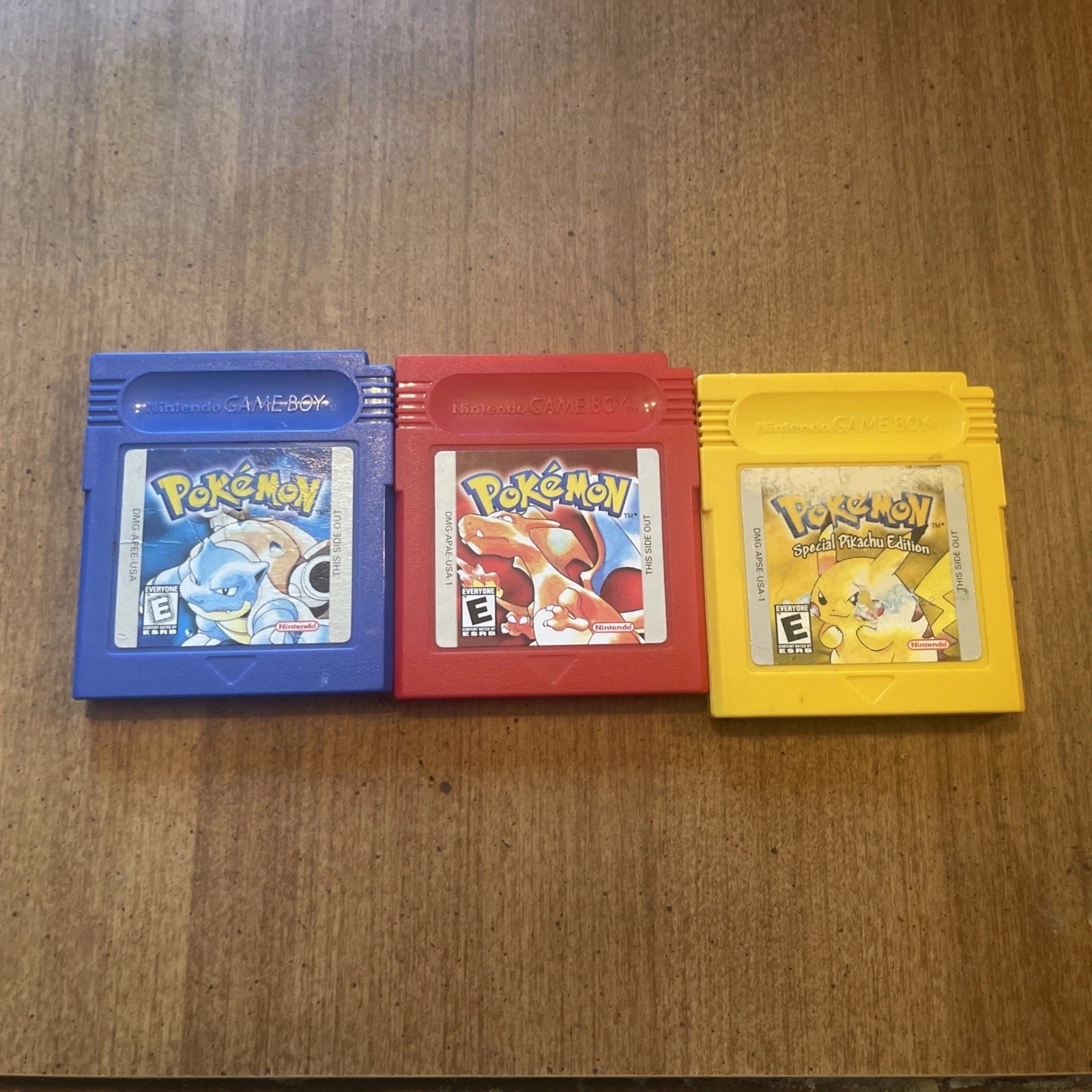 Gameboy Pokemon Games Lot Red Blue Yellow authentic!