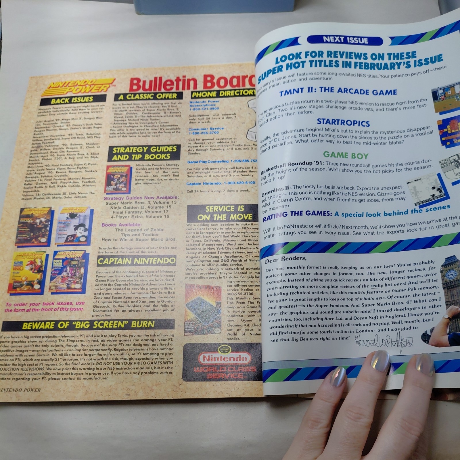 Nintendo Power Vol #20 Mega Man III Bart Simpson Poster Attached Great Condition
