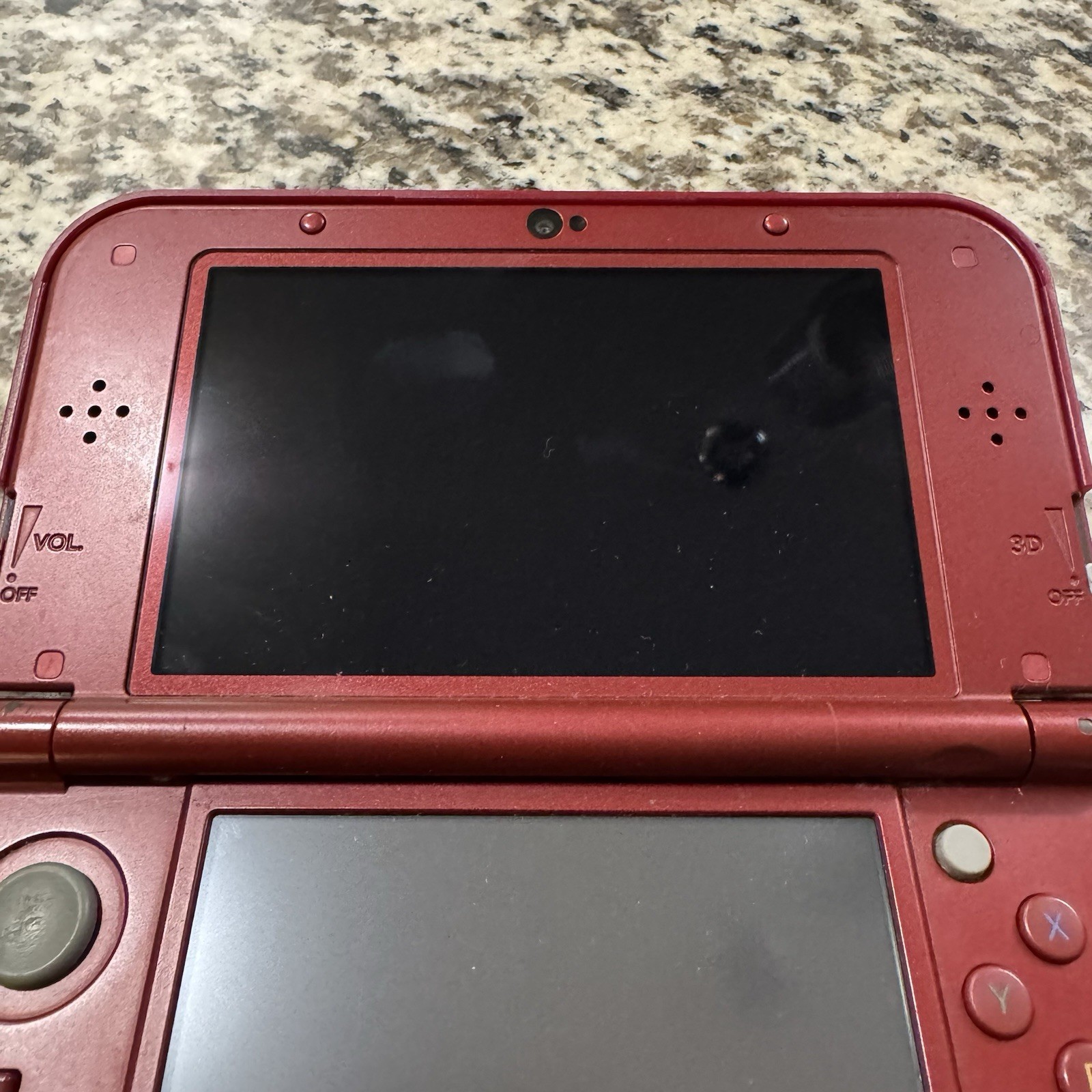 Double IPS New Nintendo 3DSLL W/ Loopy Capture Card, Metallic Red & Metal Shell