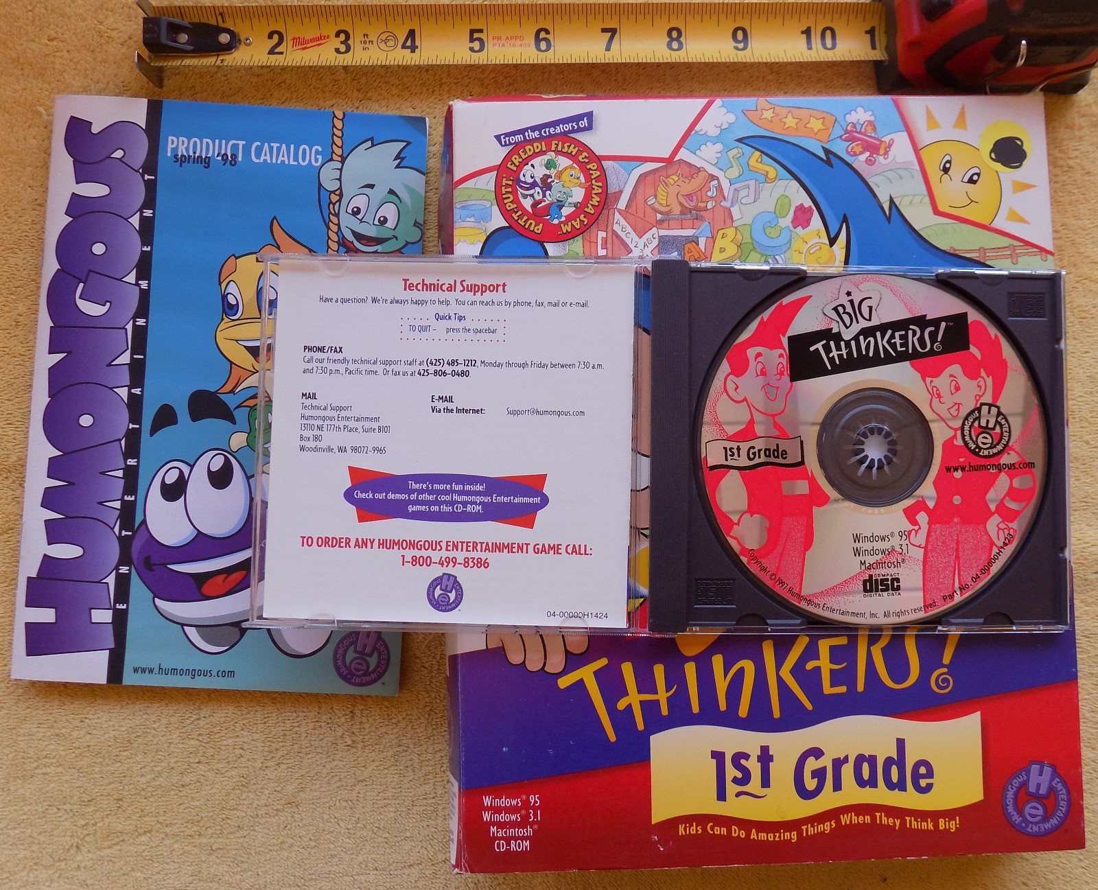 Big Thinkers: 1st Grade – Big Box CD-ROM Windows & MAC – 1997 Humongous