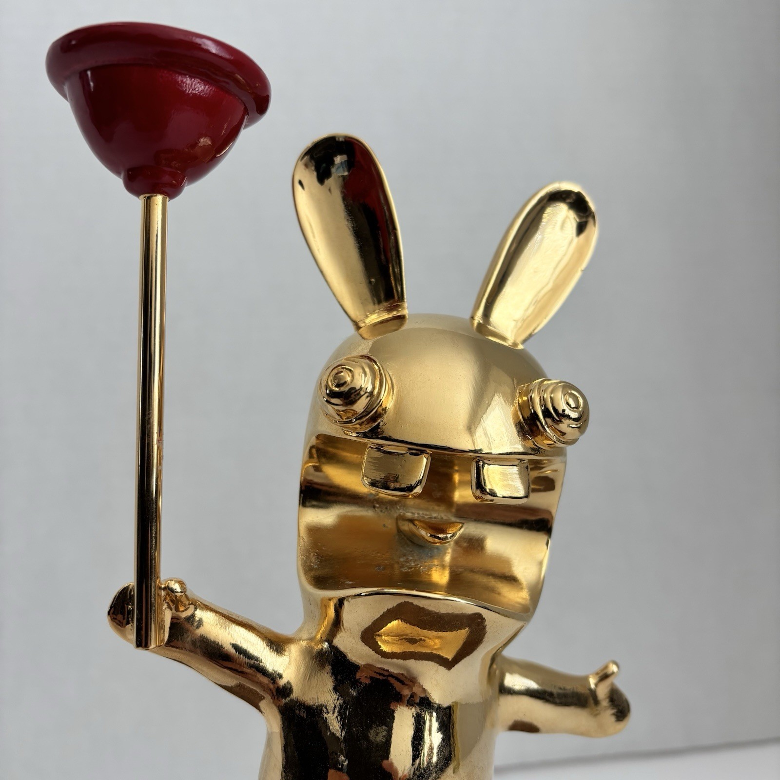 Ubisoft Employee 5 Year Award Raving Rabbids Gold Video Game Statue