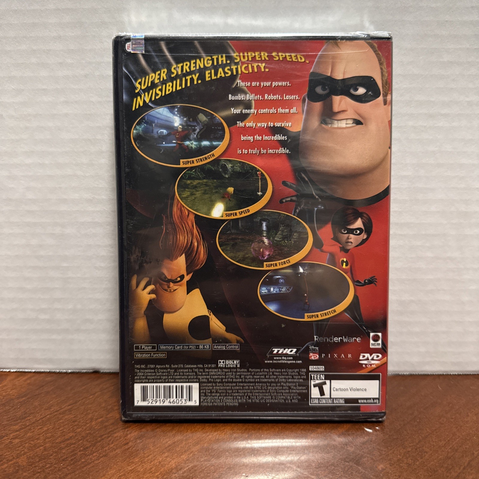 Disney Pixar The Incredibles (Sony PlayStation 2 PS2 2004) FACTORY SEALED