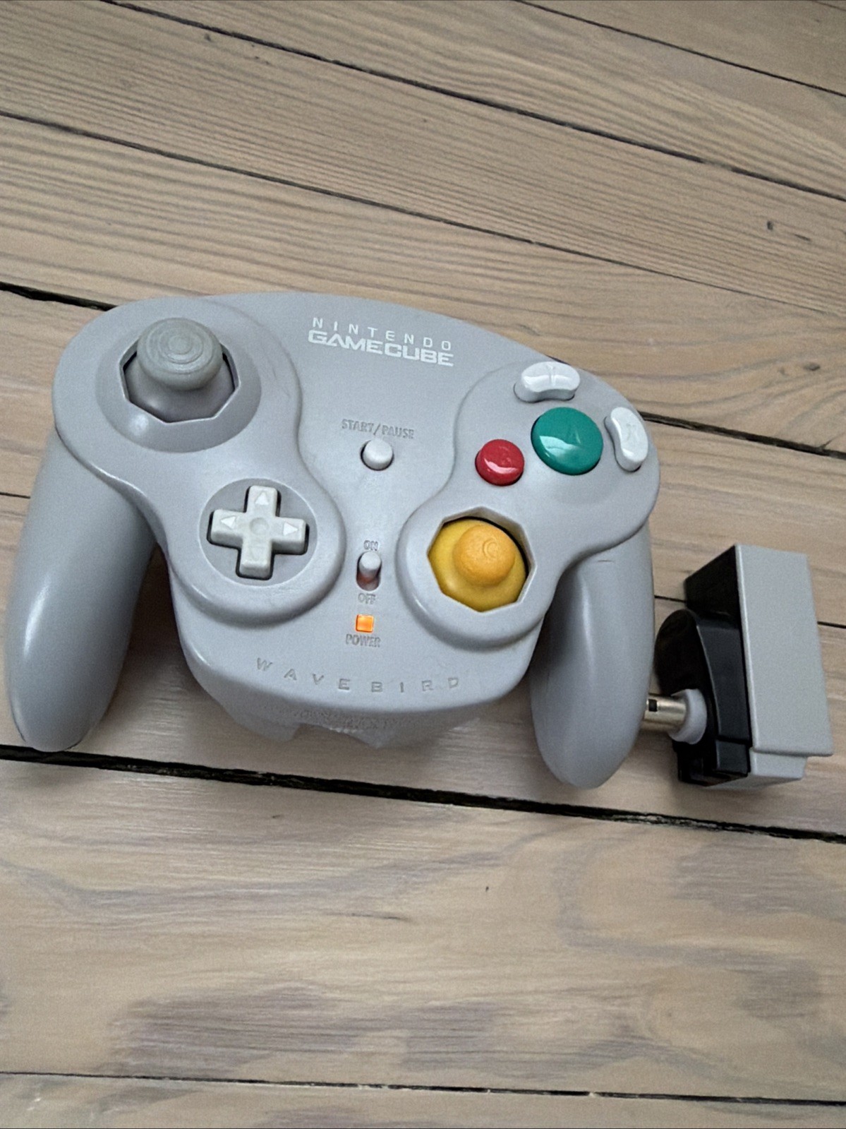 Nintendo GameCube Wavebird Platinum Wireless Controller With Receiver OEM Tested