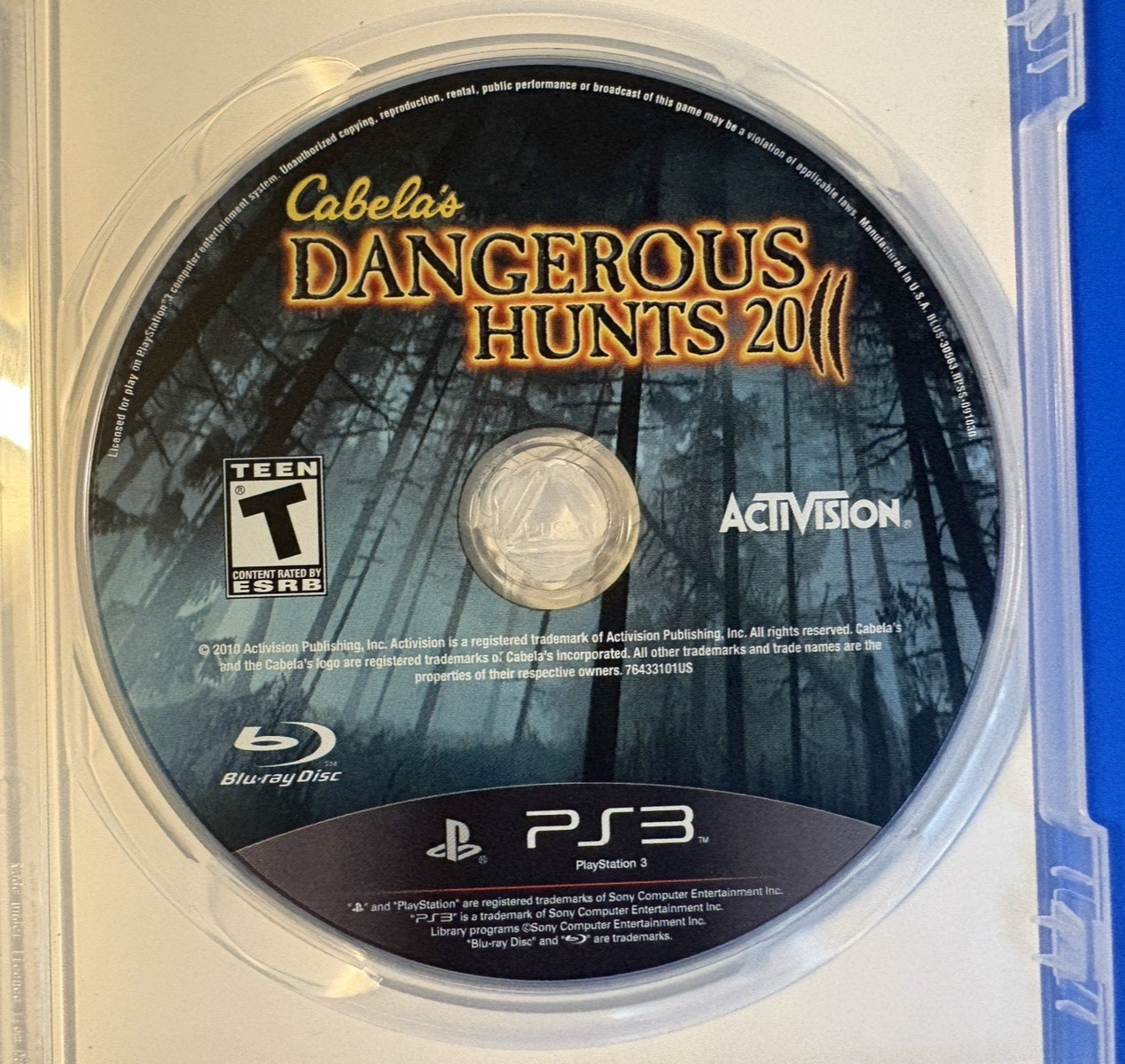Cabela’s Dangerous Hunts 2011 (Sony PlayStation 3, 2010 ) PS3 ➜ game disc is A1