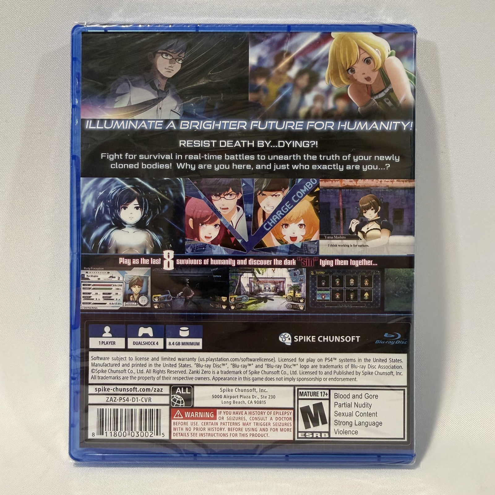 Zanki Zero Last Beginning PS4 Spike Chunsoft Survival RPG Dungeon Crawler Sealed
