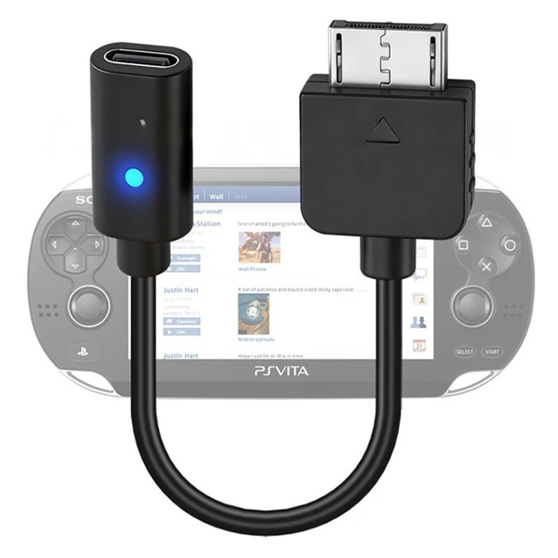 USB C Charging Cable for PS Vita 1000 Console Type C Power Charger Cord LED
