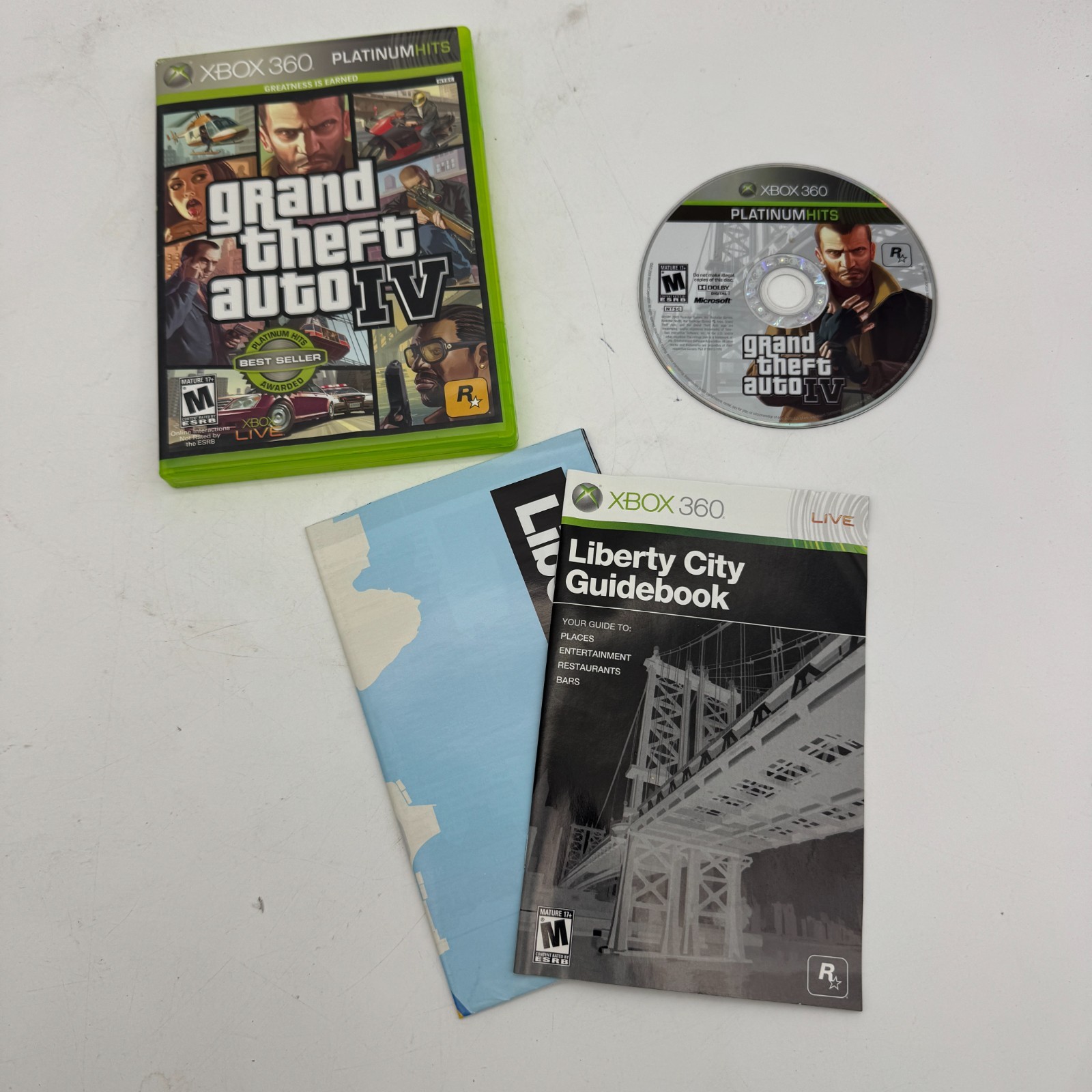 Grand Theft Auto Episodes From Liberty City Xbox 360 Map & Manual Included Clean