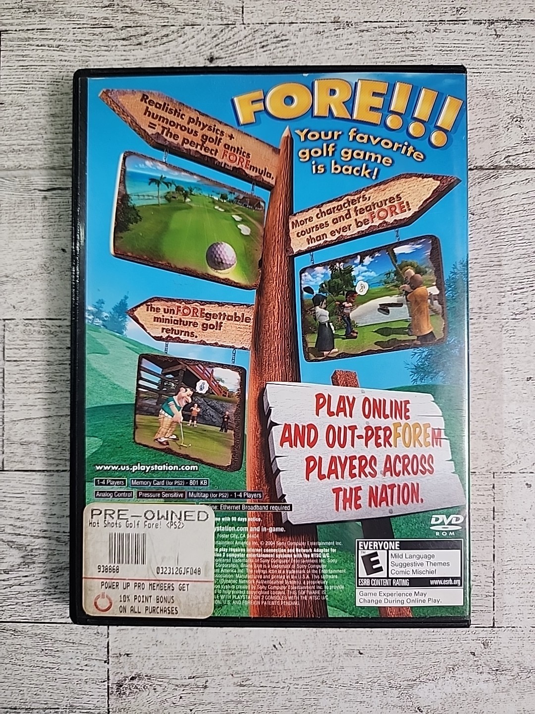 PS2 Hot Shots Golf Fore (Sony PlayStation 2; 2004) Game Complete CIB Black Label