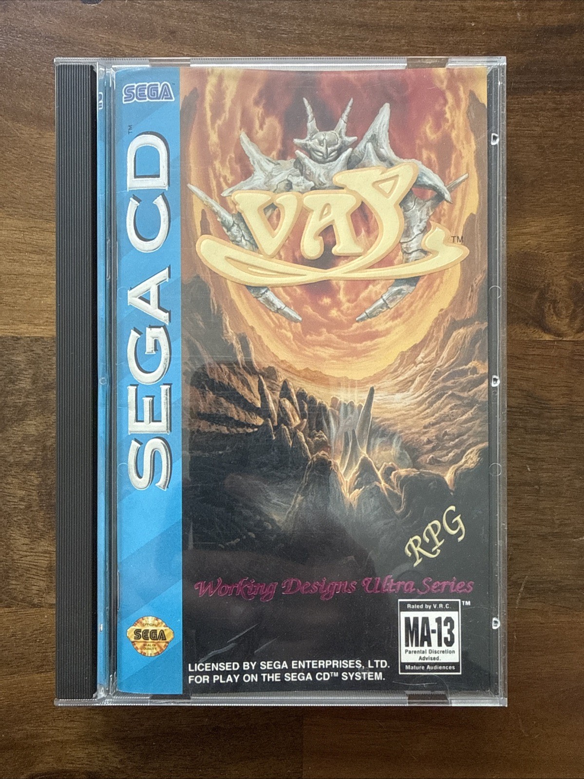 RARE Vay (Sega CD, 1994) CIB Video Game Complete in Box with Manual Foam Rare VG