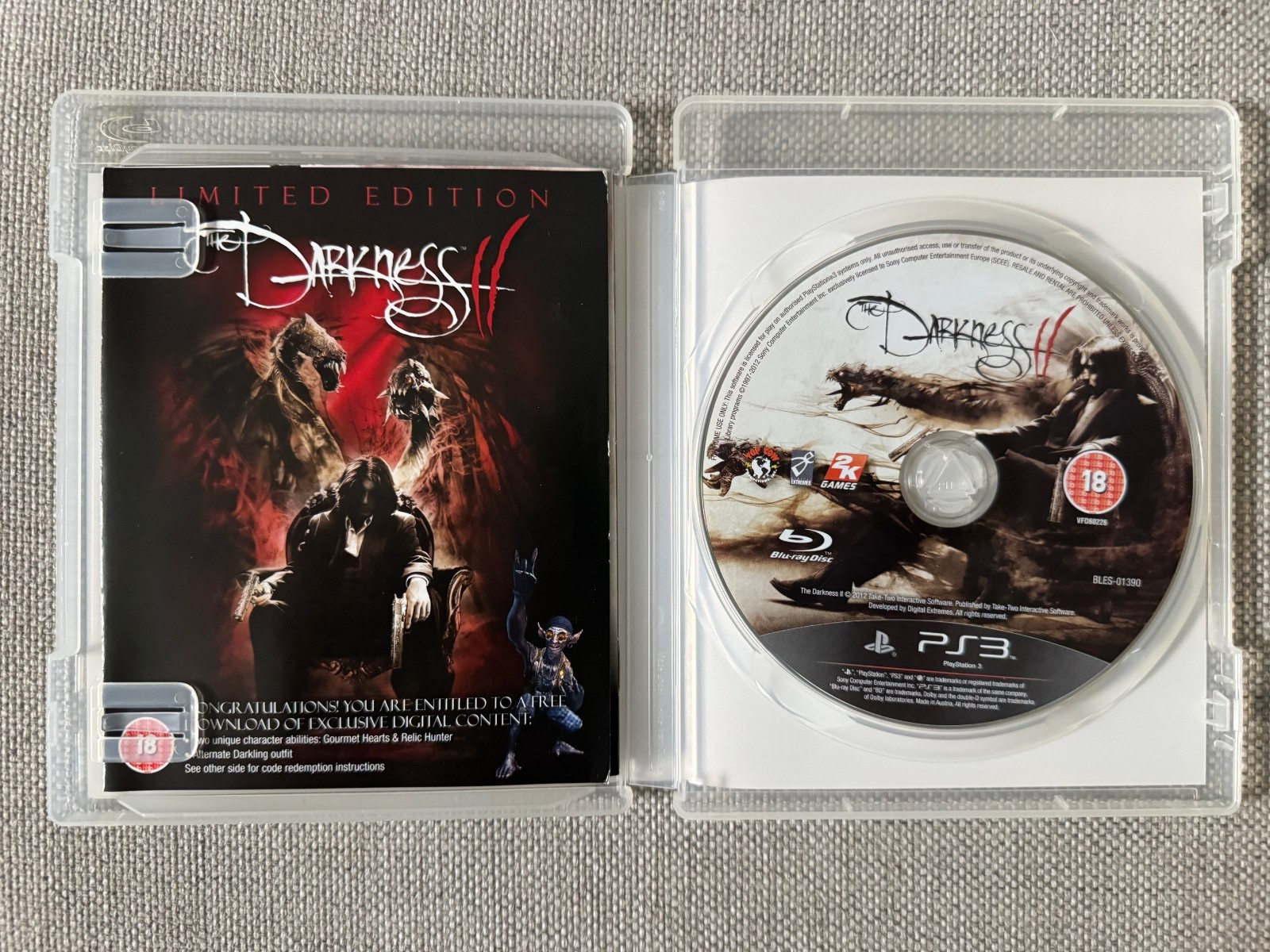 ps3 The Darkness II 2 Limited Edition Steel Slipcover (REGION FREE) RARE