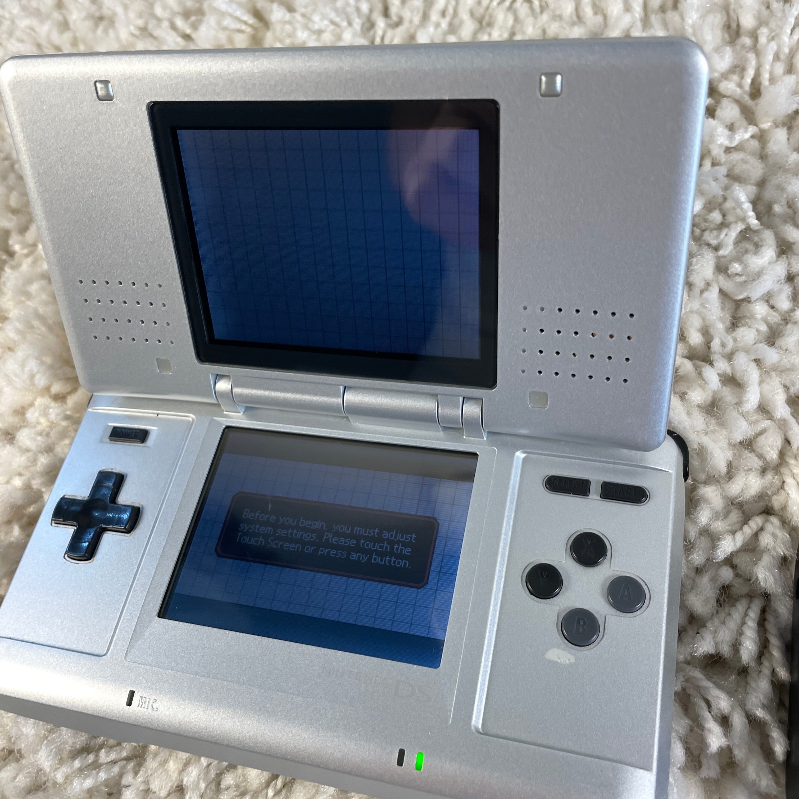 Nintendo DS Original NTR-001 Titanium Silver Handheld Console System Tested