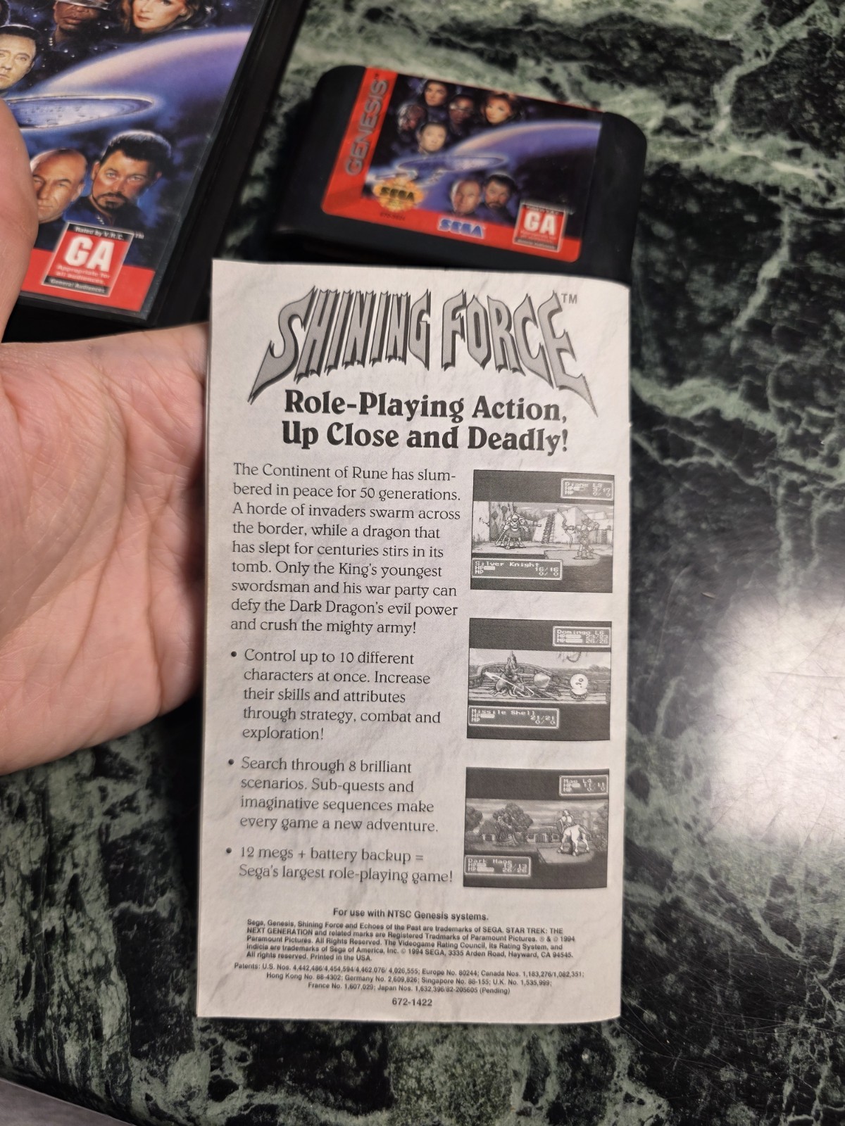 Star Trek The Next Generation Echoes From the Past (Sega Genesis, 1994) Complete