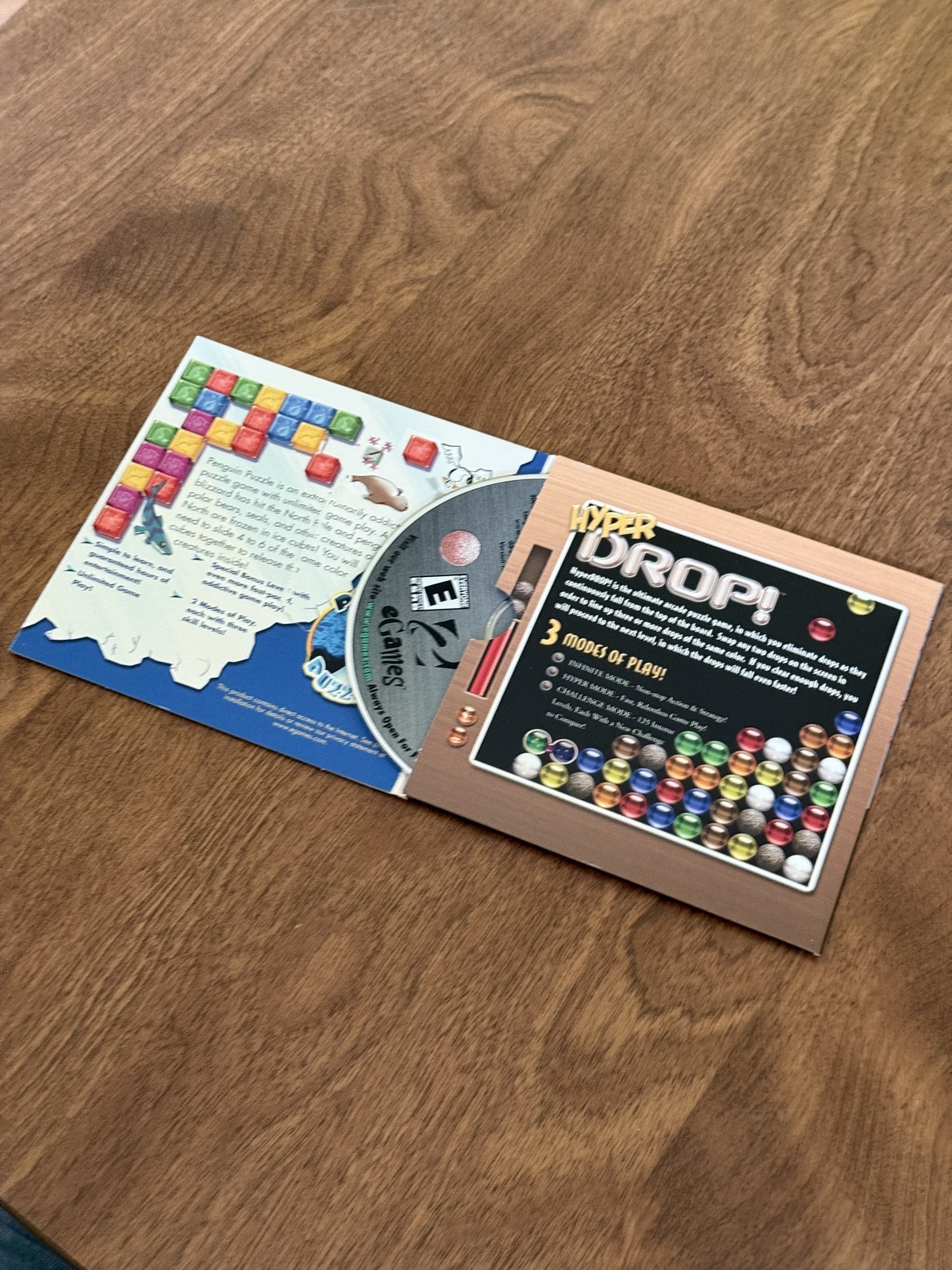 Drop eGames Twin Pack PC CD ROM Windows Penguin Puzzle Hyper Drop