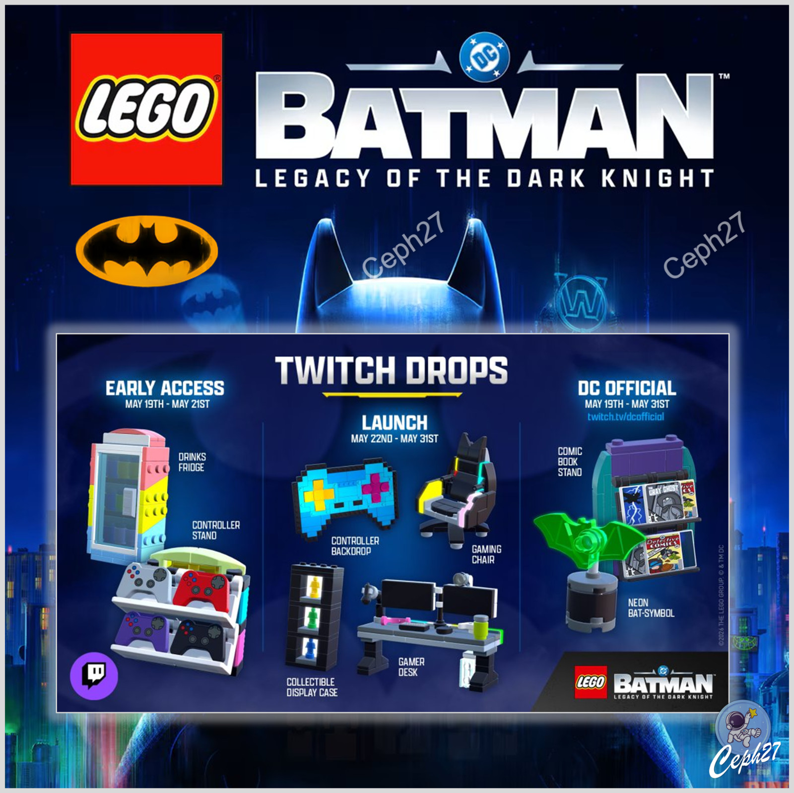LEGO Batman: Legacy of the Dark Knight – ALL 8/8 Items – Twitch Drops