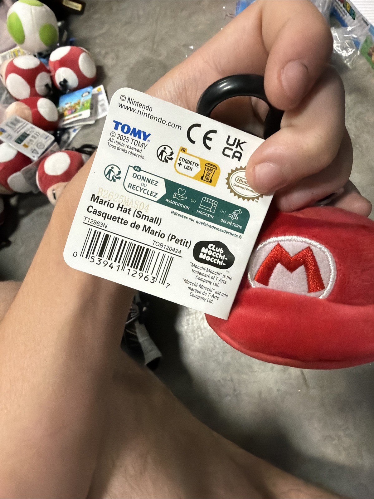 Nintendo Mario Kart Mocchi Mocchi Mario’s Hat Clip On Plush