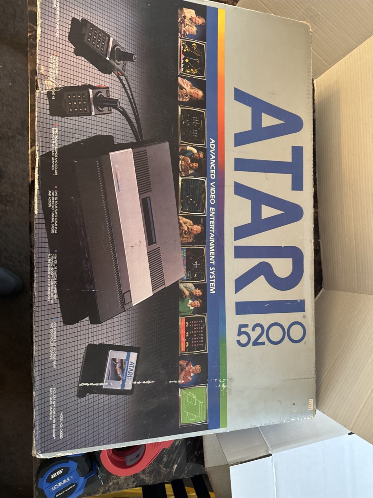 Atari 5200 Console 4-Port Bundle w/12 Games Power Cable Switch Box 2 Controllers