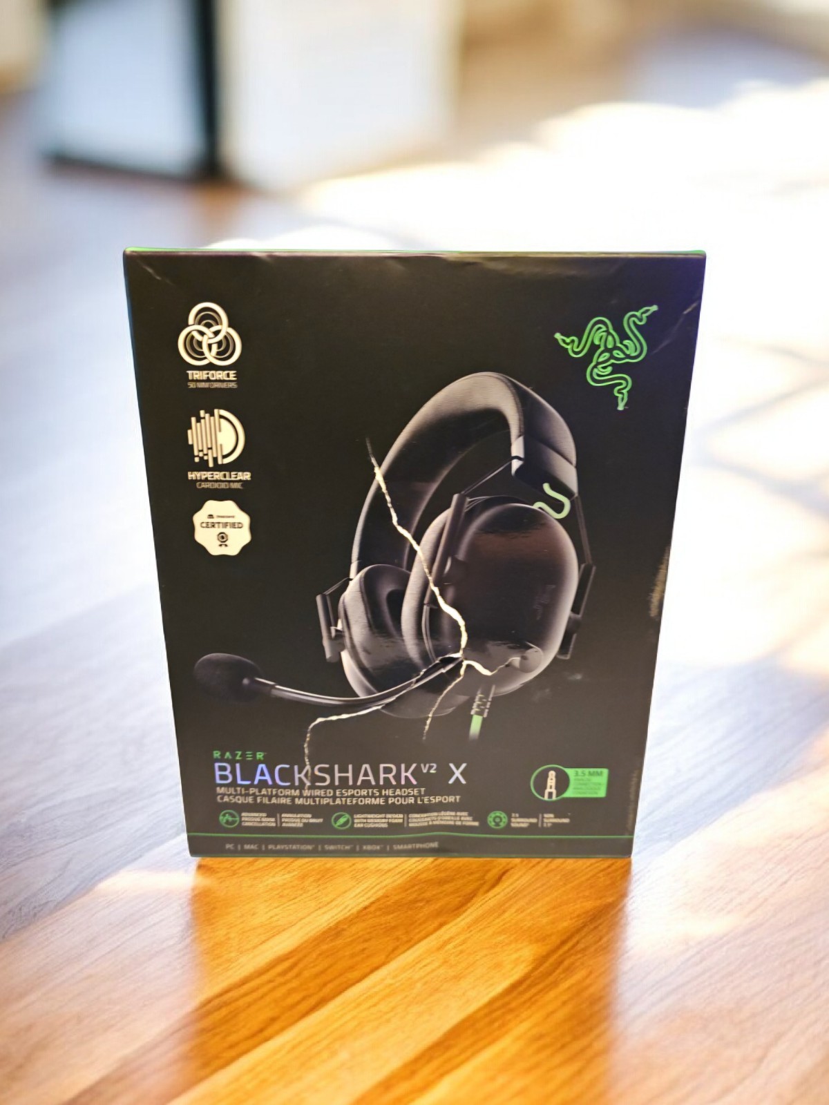 Razer BlackShark V2 X –Over‑Ear Gaming Headset- NEW