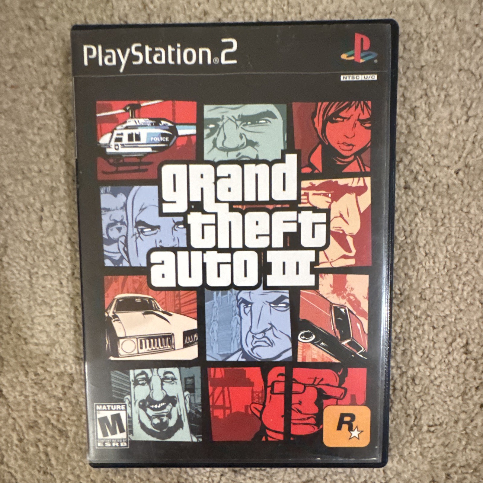 Sony PlayStation 2 PS2 SCPH-30001 Console w/ A/V Cable + Games Lot (GTA)
