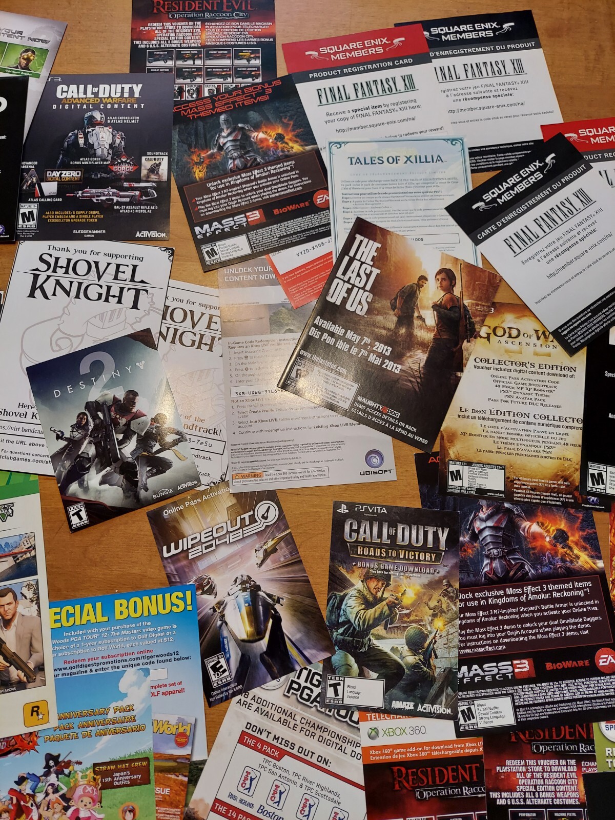 LOT of 60 + Expired Codes Cards Xbox 360 PS3 Wii U PS Vita READ
