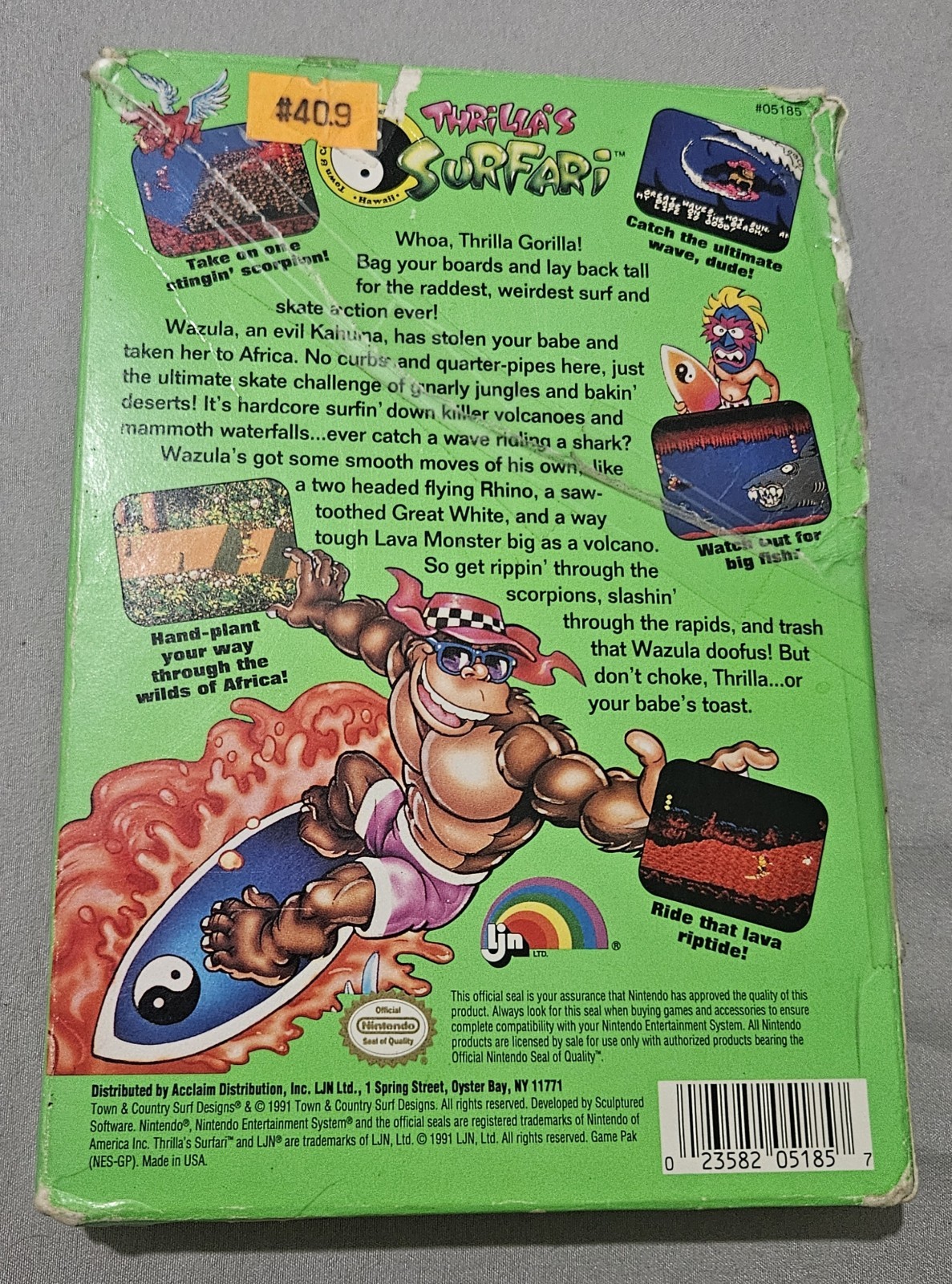 Thrilla’s Surfari – Original Nintendo NES US/Canada CIB