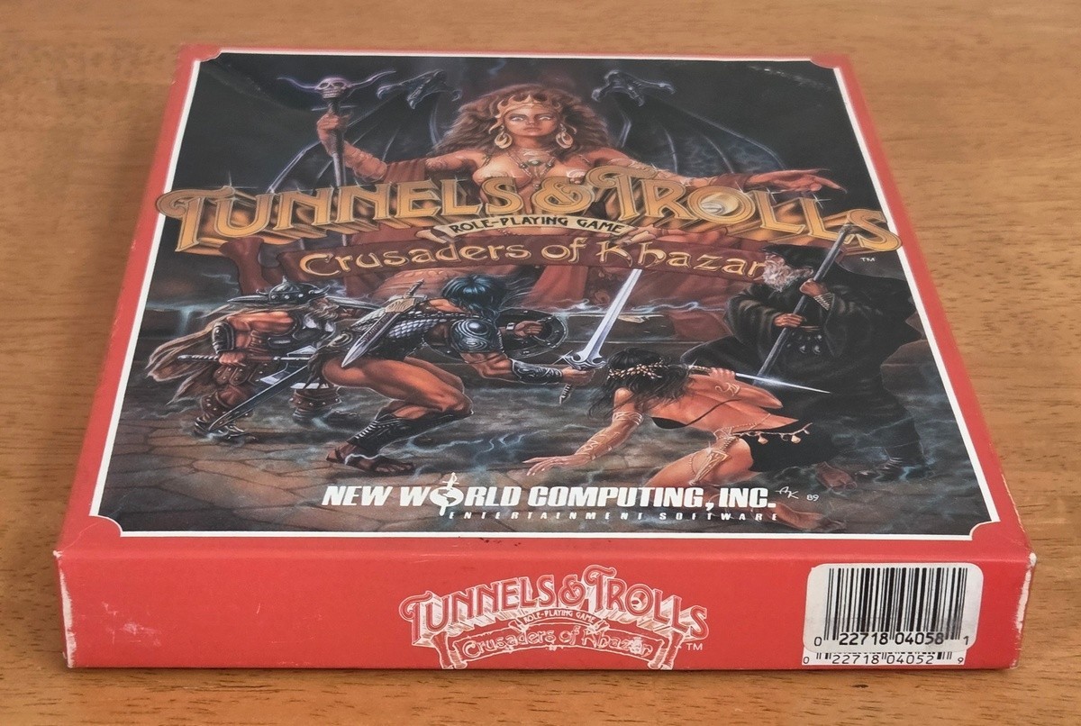 Tunnels Trolls Crusaders Khazan IBM PC Big Box Game 3.5″ Complete CIB 1990 Map