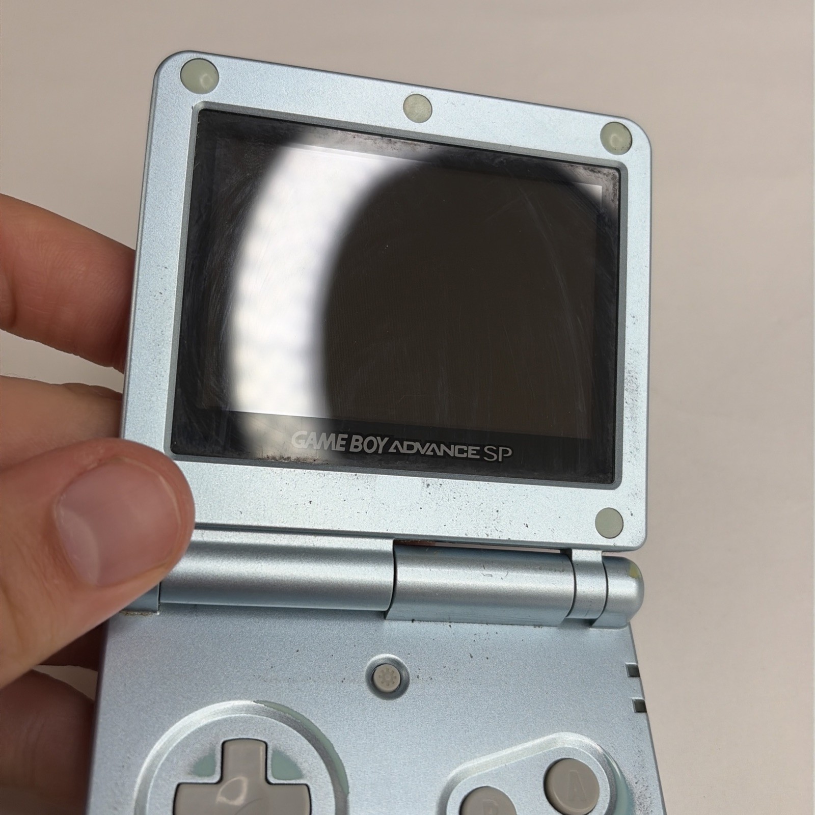 For Repair! Nintendo Game Boy Advance SP Has 101 Pearl Blue GBA SP – US Model