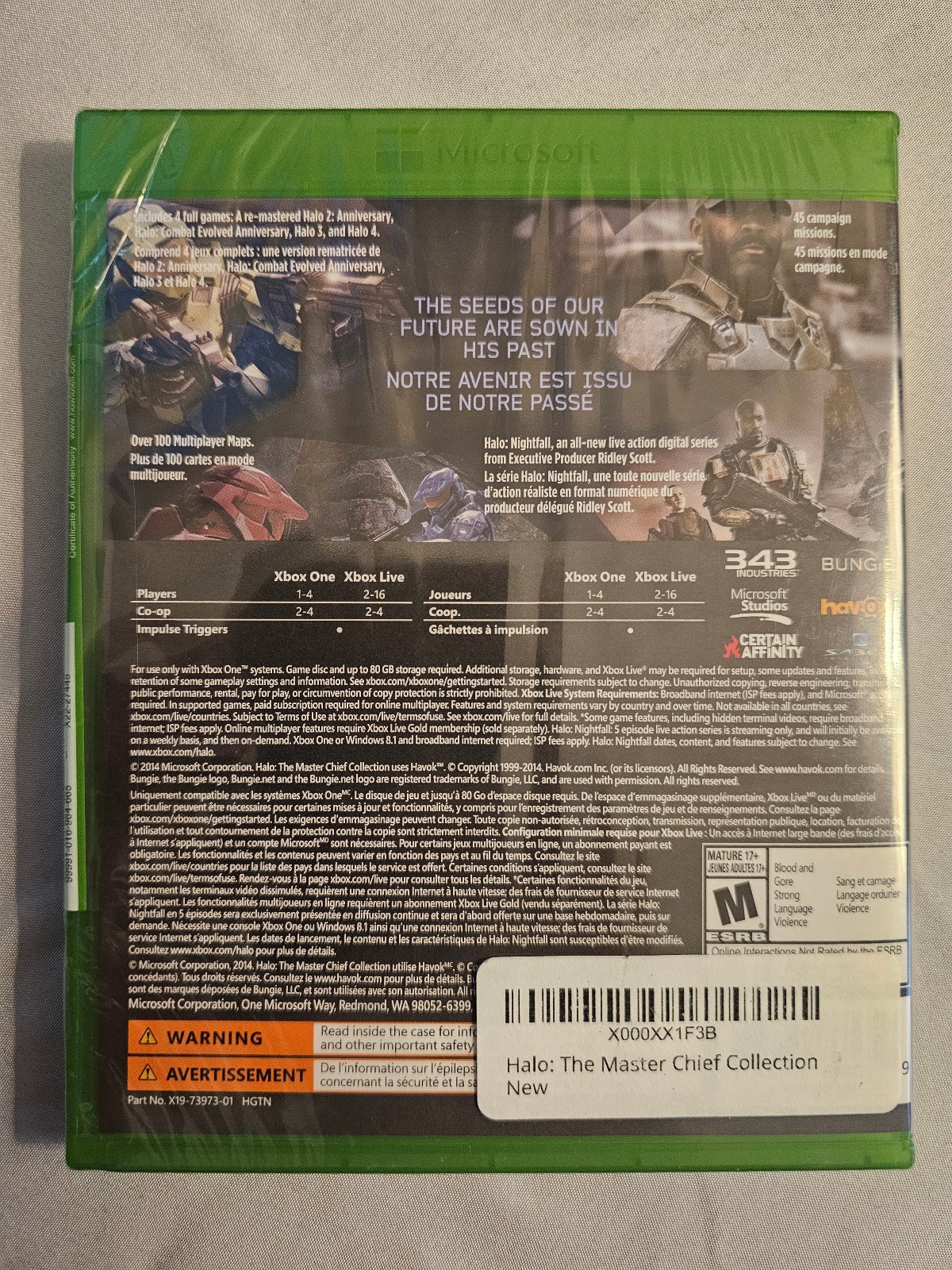 Halo: The Master Chief Collection Microsoft Xbox One NEW SEALED