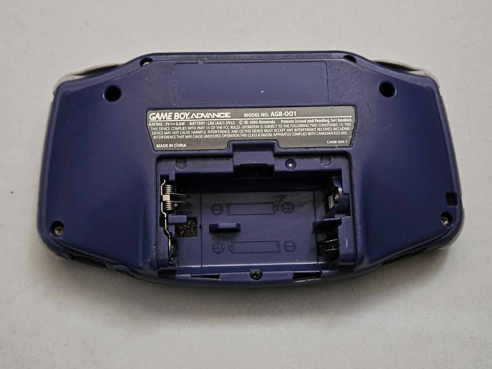 Nintendo Game Boy Advance Handheld System – Indigo (AGB-001) – Working – Read