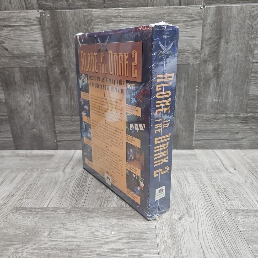 ALONE IN THE DARK 2 SEALED BIG BOX IBM DOS 3.5″ DISKS