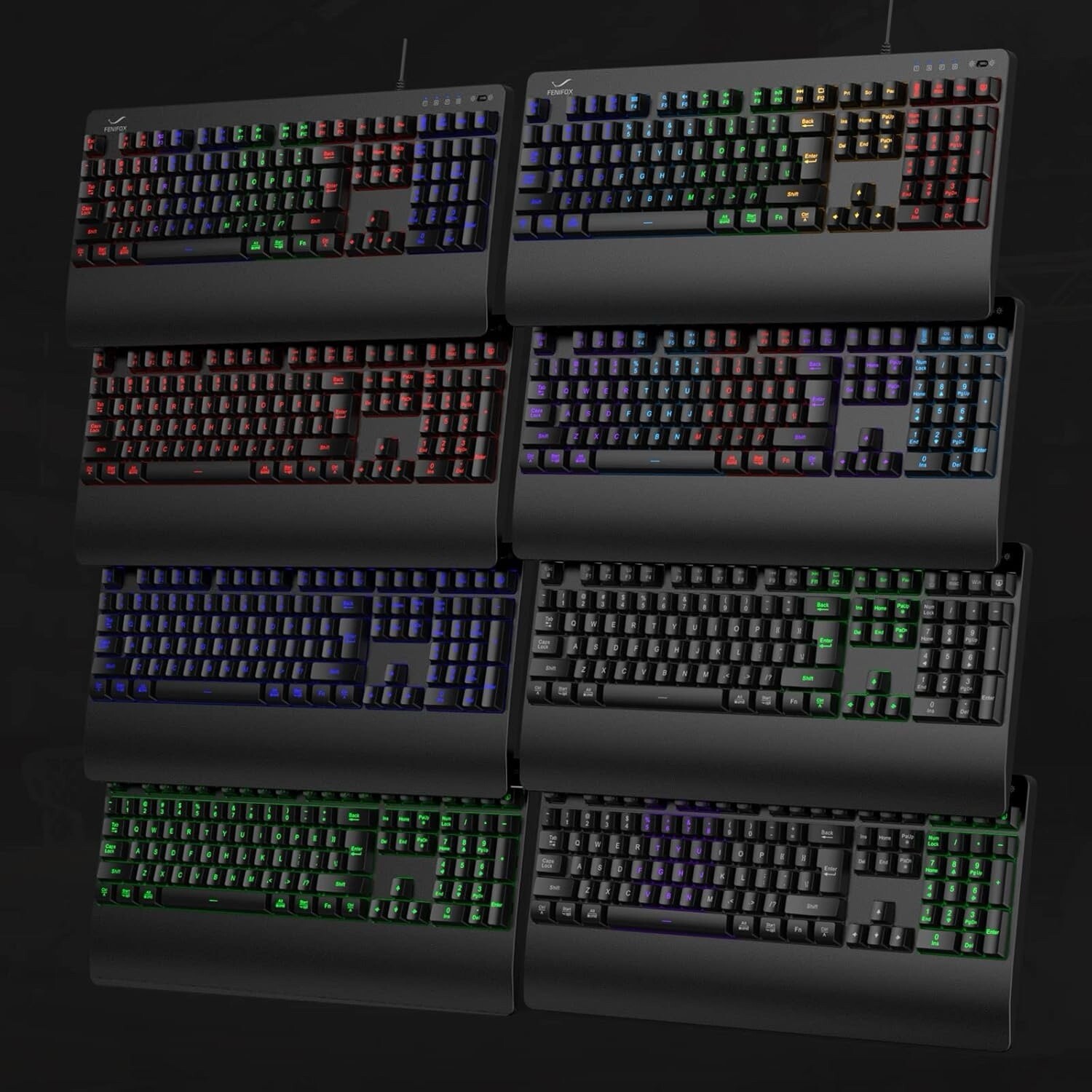 Gaming Keyboard and Mouse for Mac PC PS5 PS4 Xbox One Gamers RGB Backlit LED BK