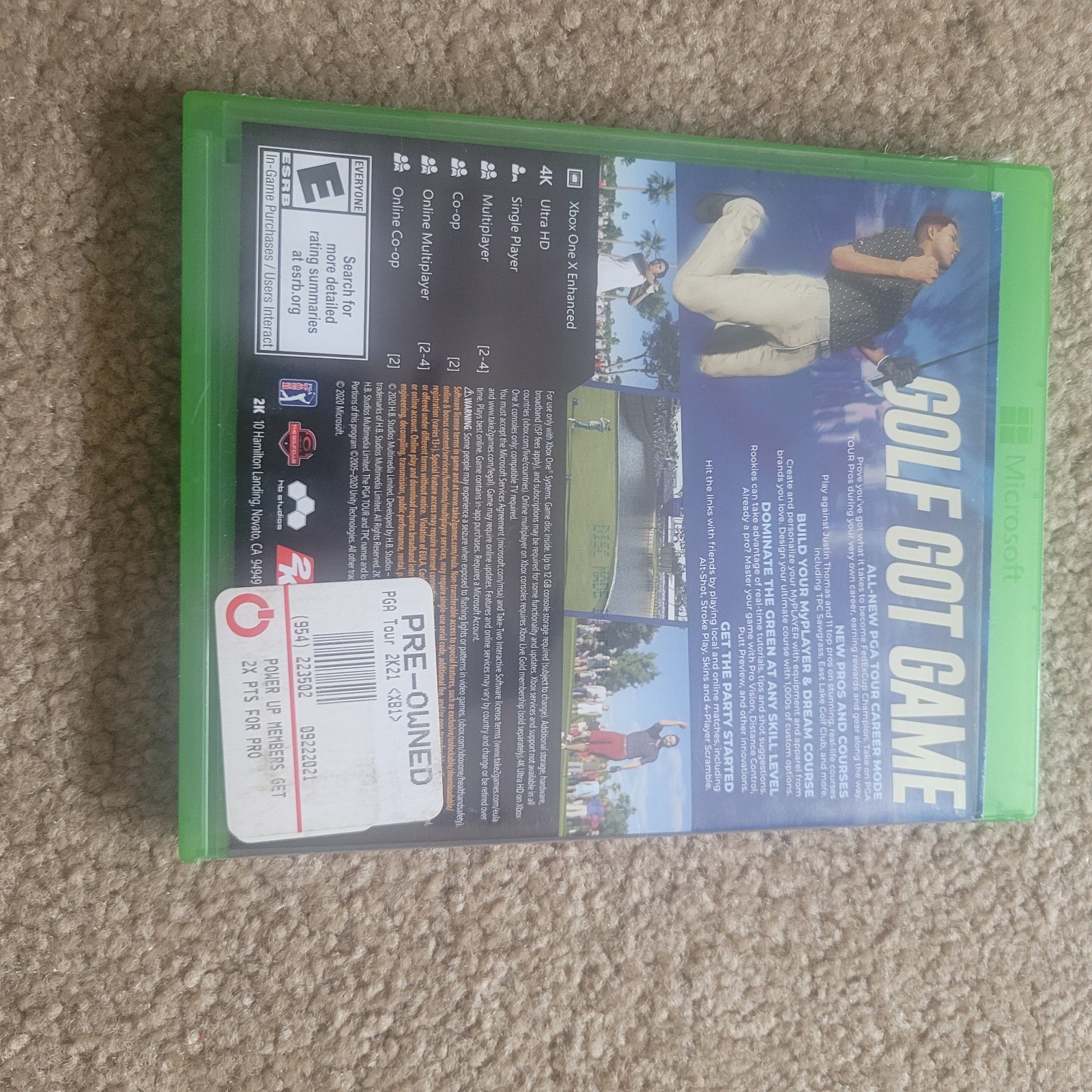 PGA Tour 2K21 Microsoft Xbox One,video Game