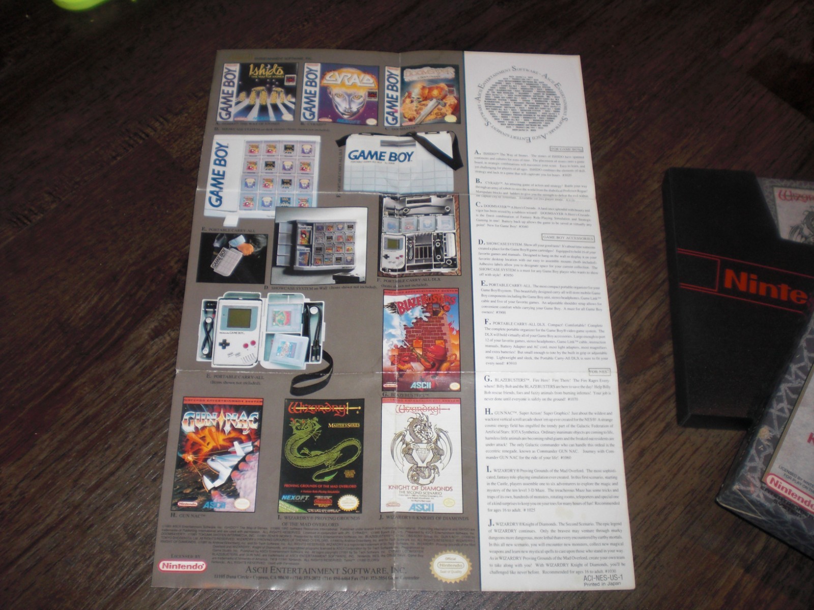 Wizardry Knight of Diamonds Nintendo NES COMPLETE CIB Box Game Cart Insert NM