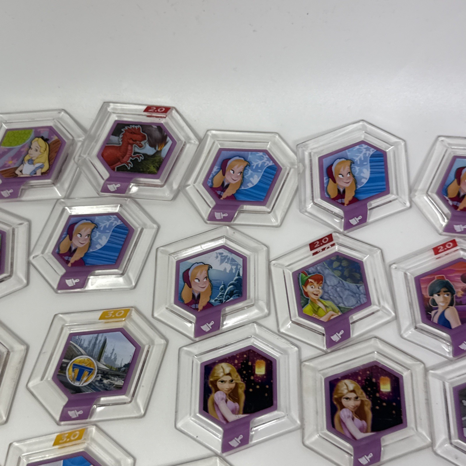Lot Of 110 DISNEY INFINITY 2.0 3.0 Stitch Bolt Frankenweenie Brave Power Disc