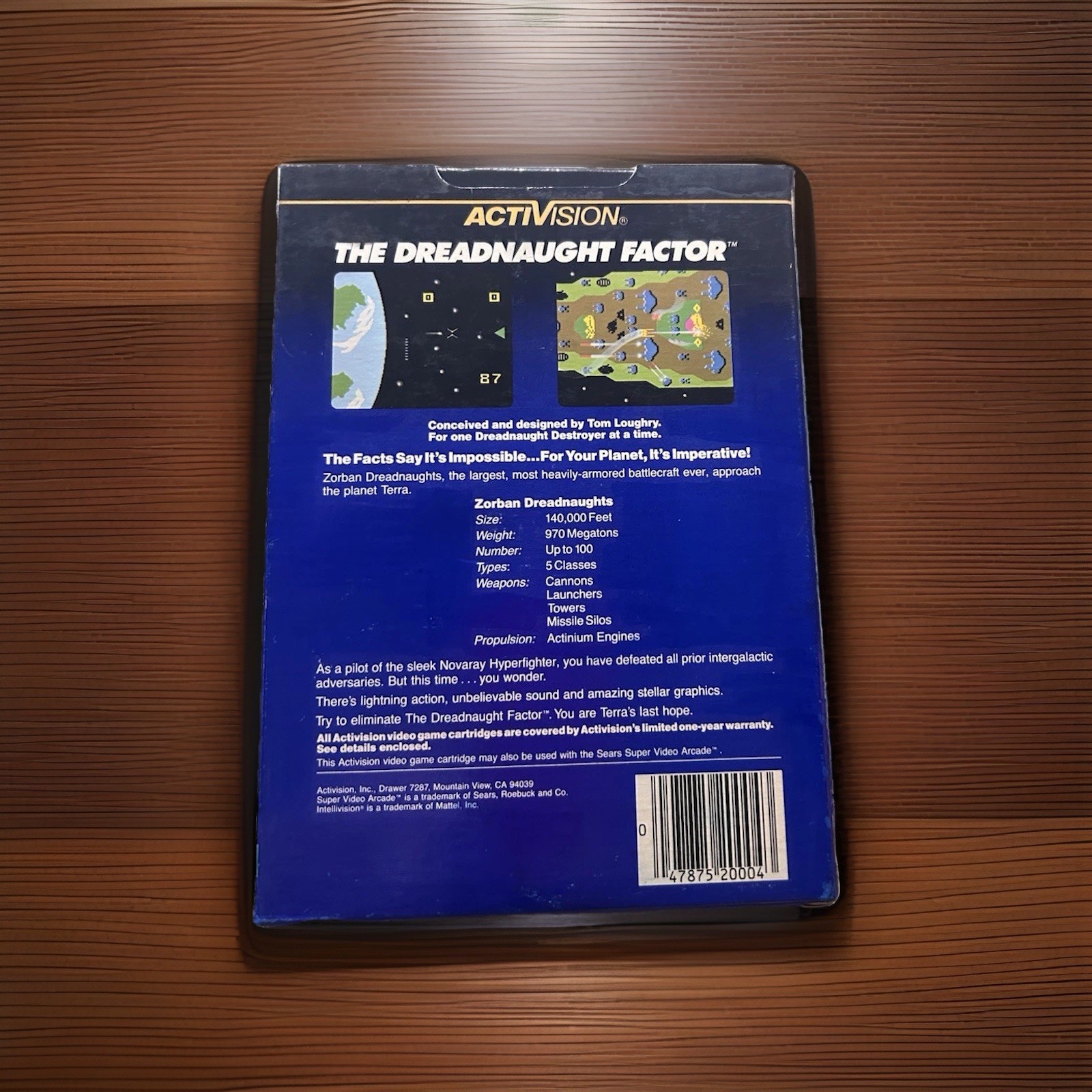 THE DREADNAUGHT FACTOR INTELLIVISION CIB TESTED 7/3