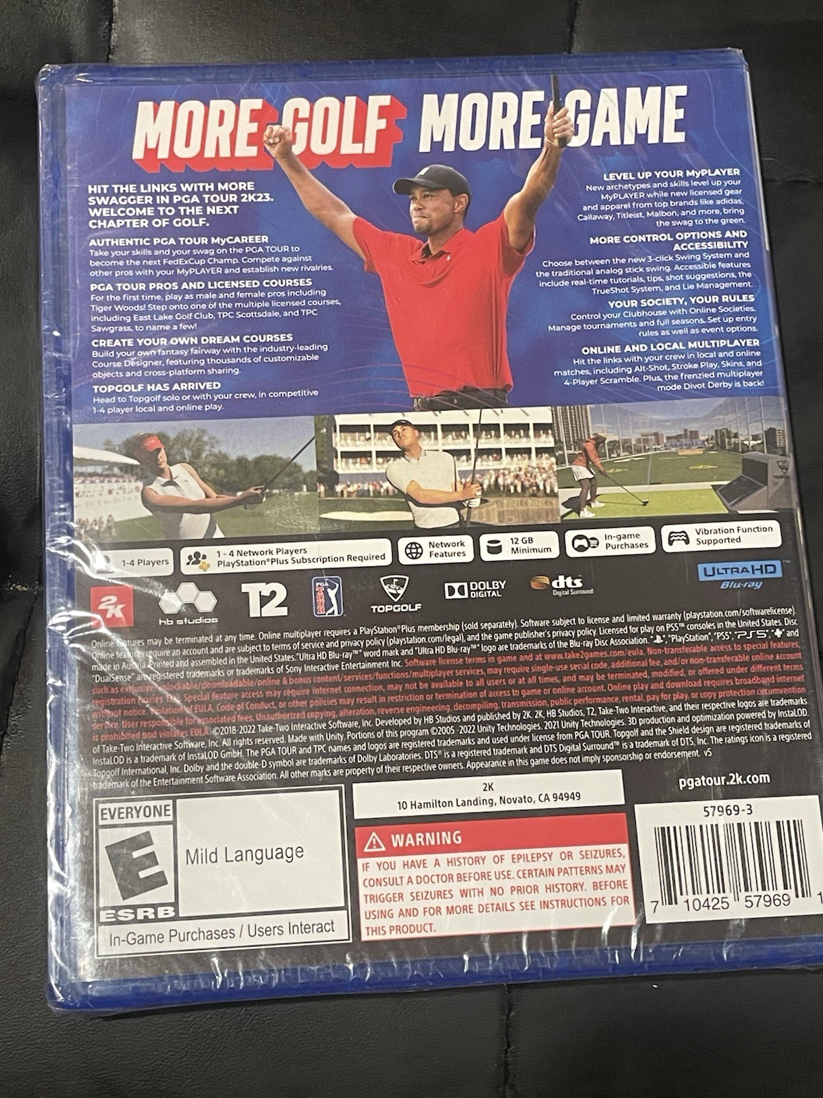 PGA Tour 2K23 Tiger Woods Golf Game for PS5, Still In Package
