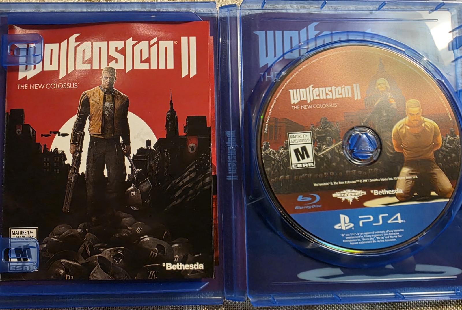 Lot Of 2 PlayStation 4 Games Wolfenstein Series Working tested