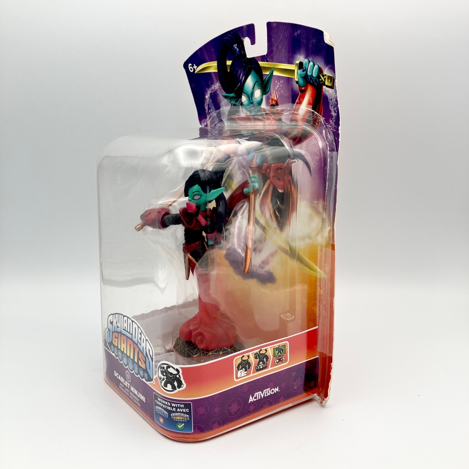 Skylanders Giants Scarlet Ninjini Figure ~ Package wear taped sides