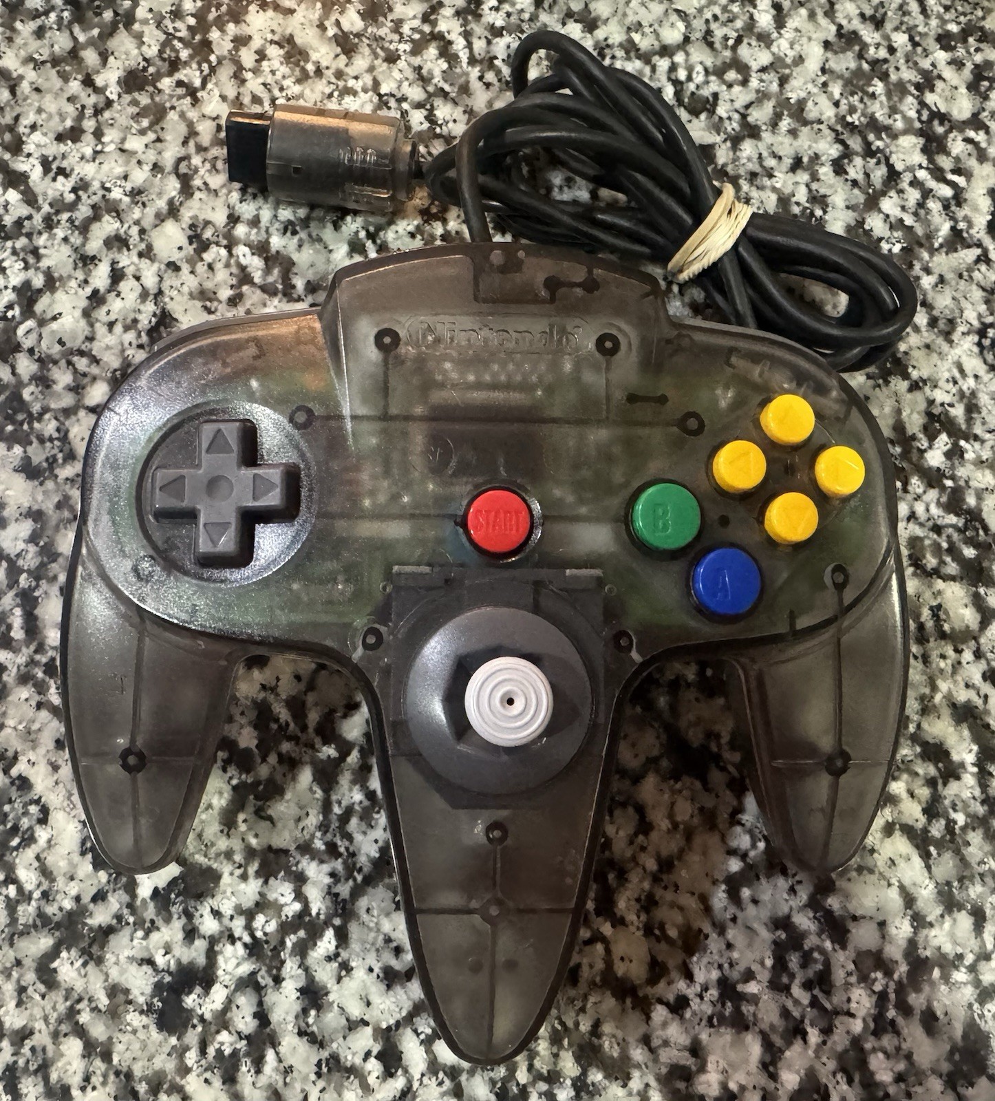 Nintendo 64 N64 Funtastic Authentic Smoke Black Grey Controller OEM Tested READ