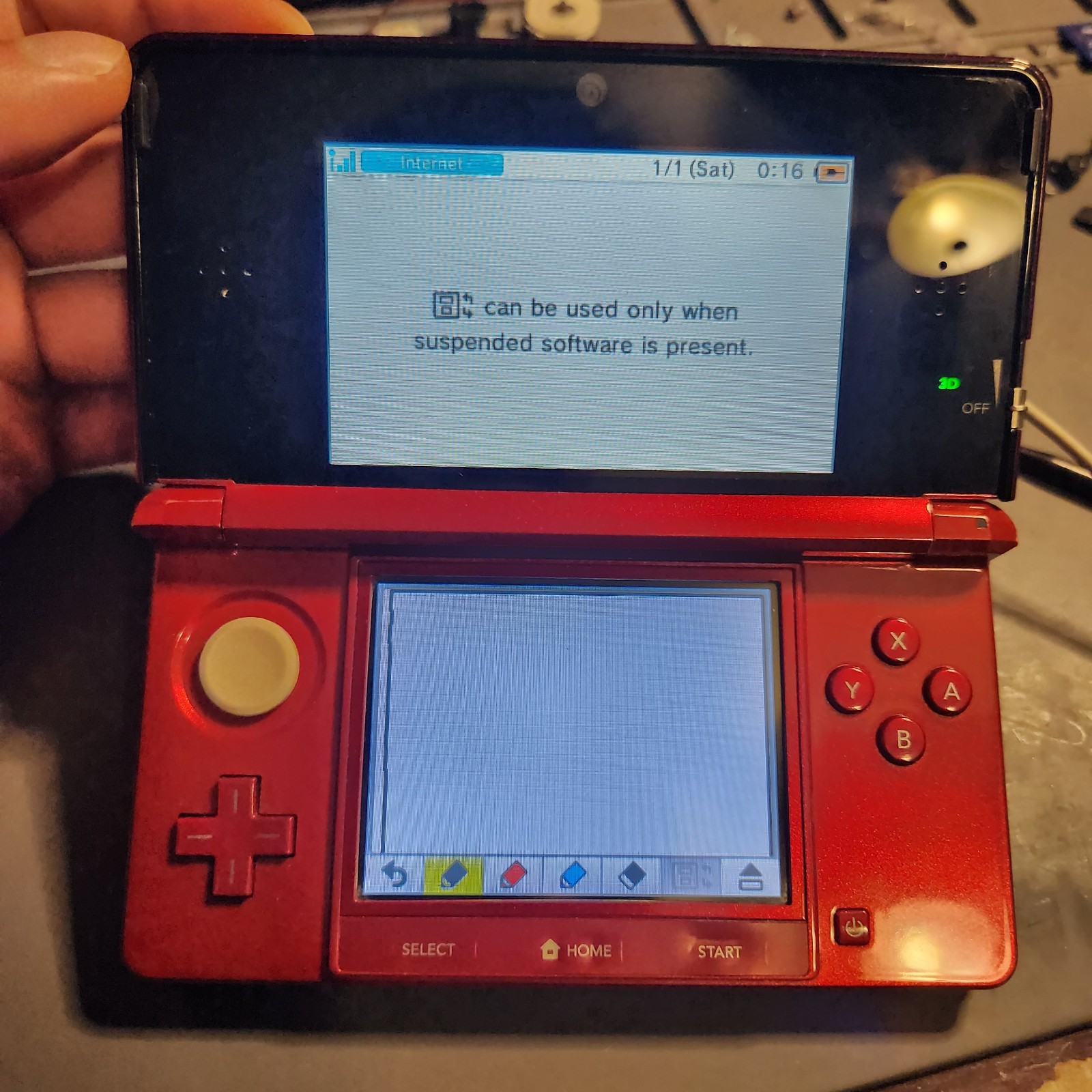 Nintendo 3DS Handheld Game Console Flame Red