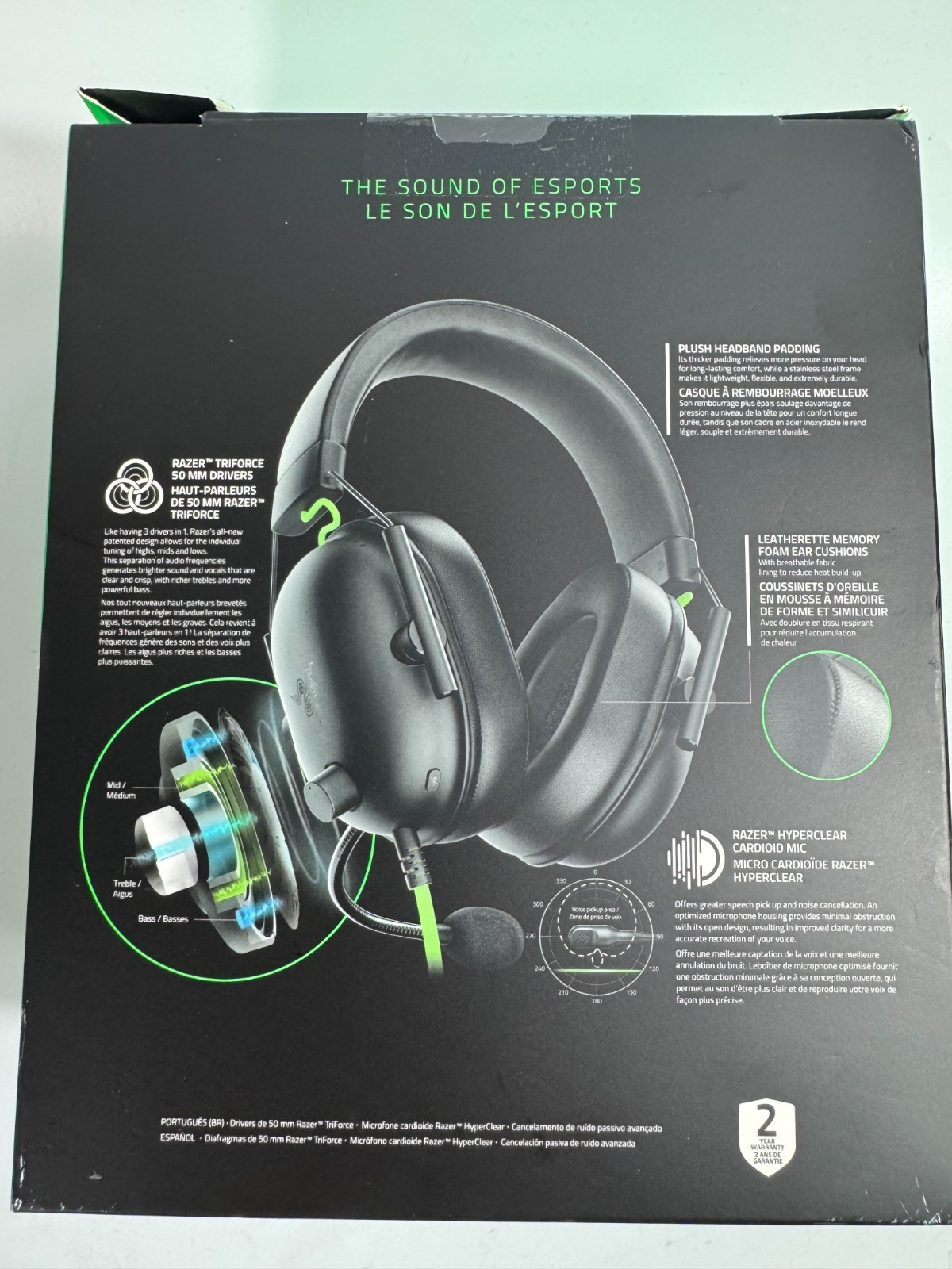 Razer BlackShark V2 X Headset – NEW – Black – Wired Over‑Ear Gaming Audio