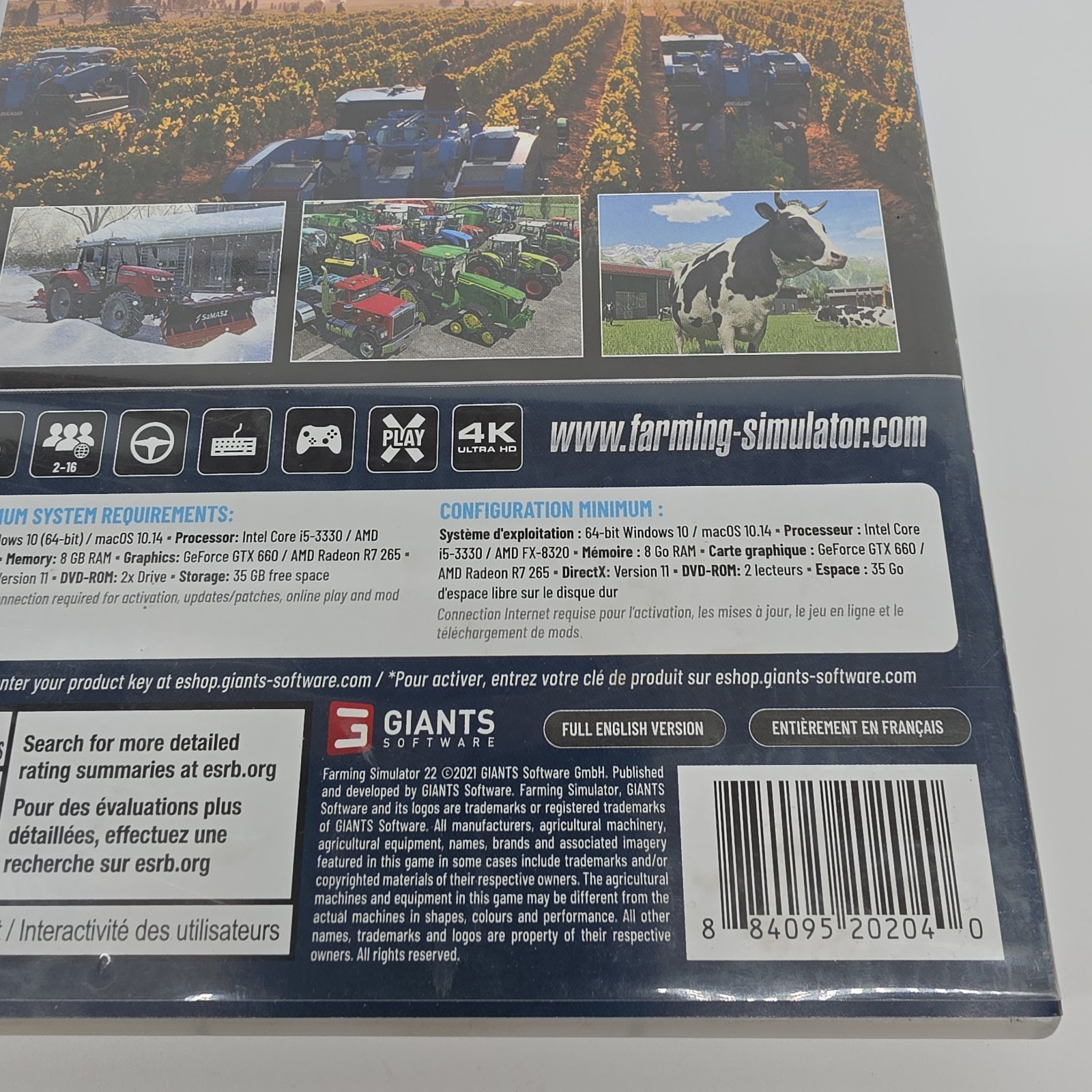 Farming Simulator 22 PC DVD Game 2021 Used + Key w/Manual and 2 Discs