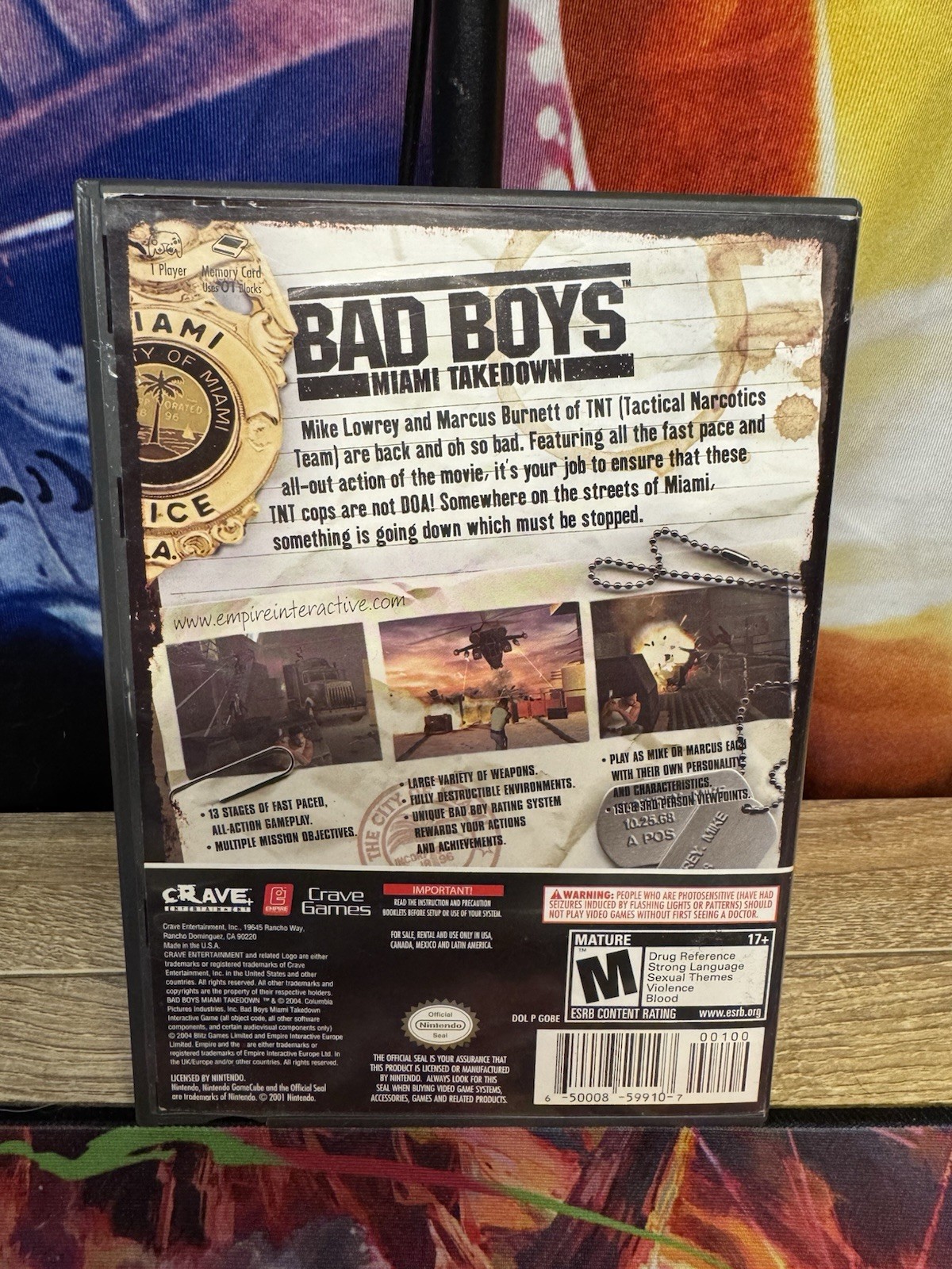Bad Boys Miami Takedown Nintendo Gamecube No Manual Tested Working