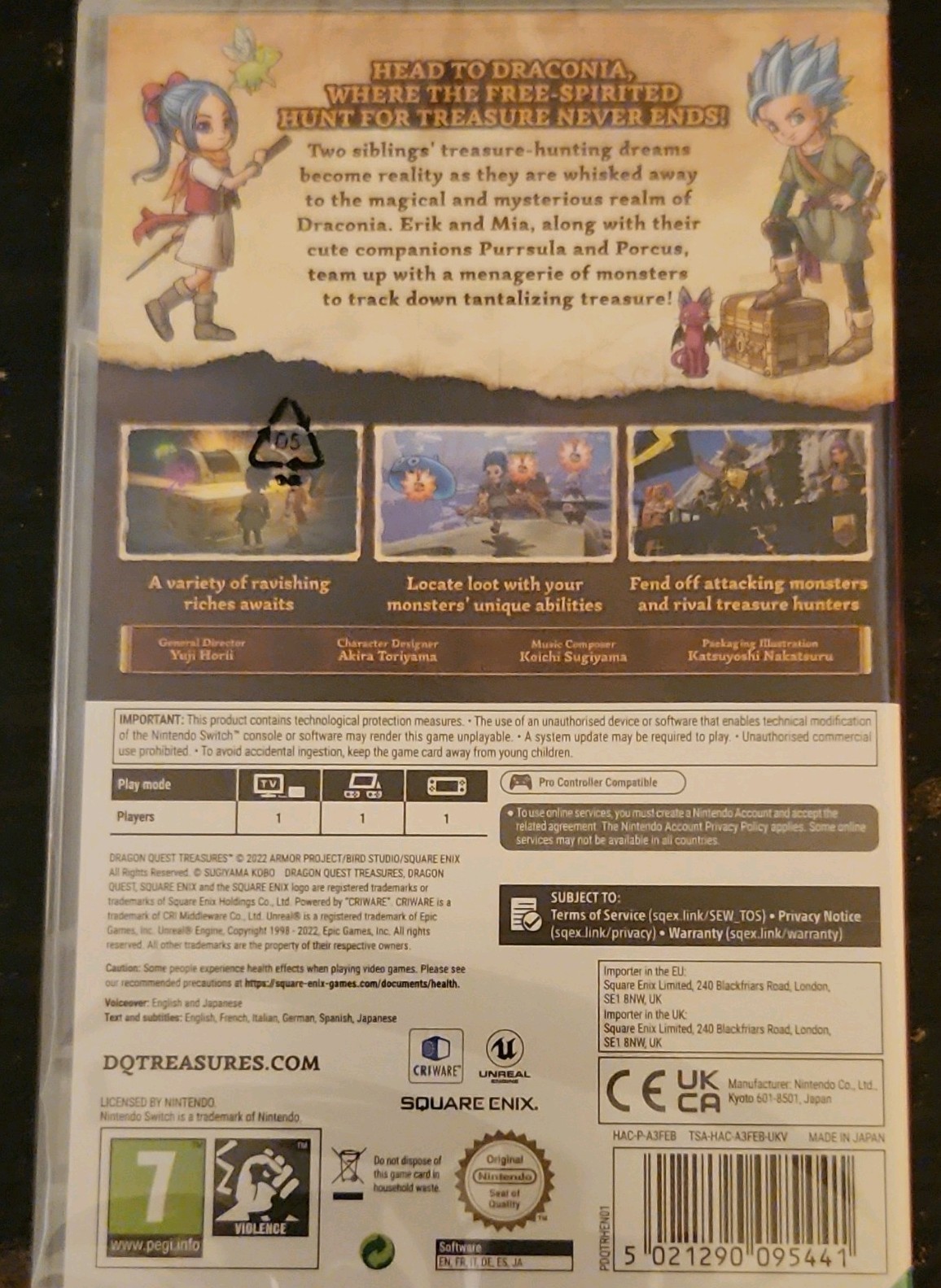 Square Enix Dragon Quest Treasures PEGI 7 PAL Nintendo Switch 2022 Action RPG