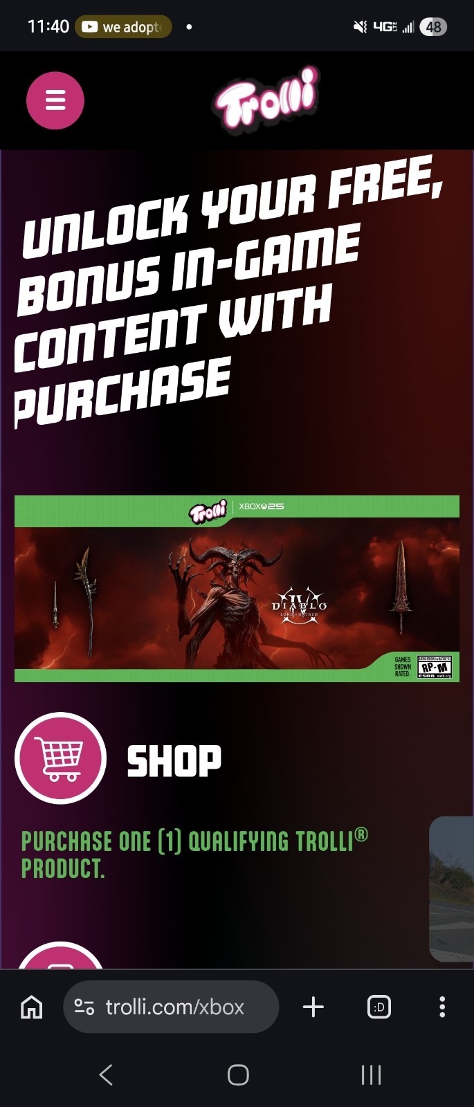 Diablo 4 Lord of Hatred Weapon Transmog Set from Trolli 2026 Promo | IN HAND
