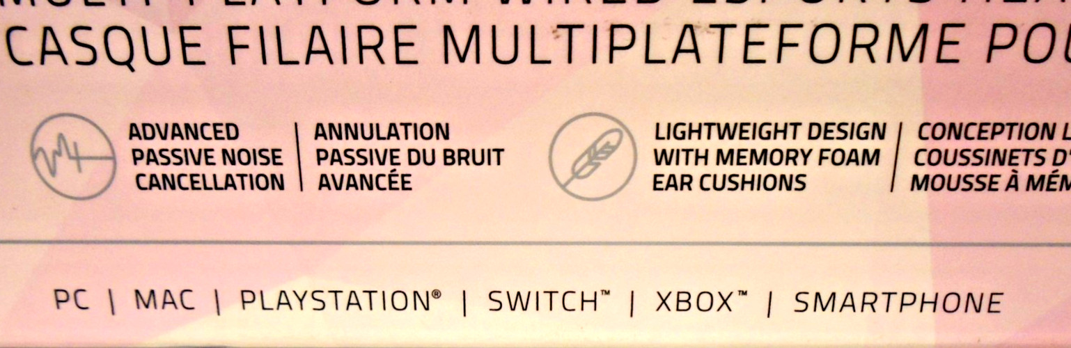 Razer BlackShark V2 X Multi-Platform Wired Gaming Pink Headset Volume Control