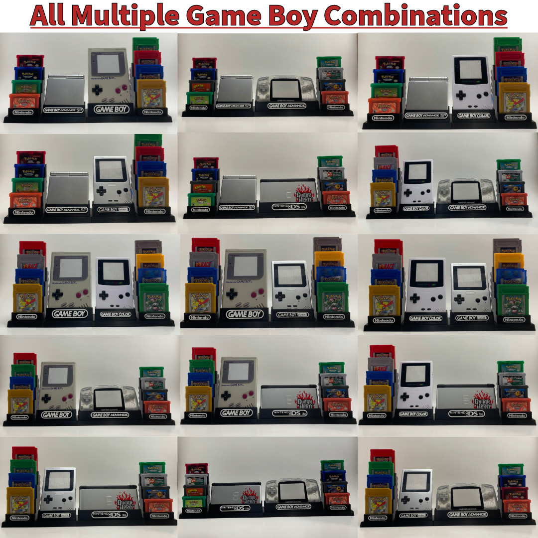 Game Boy Advance SP/Original & 18 Games, Multiple Consoles Stand – DISPLAY ONLY