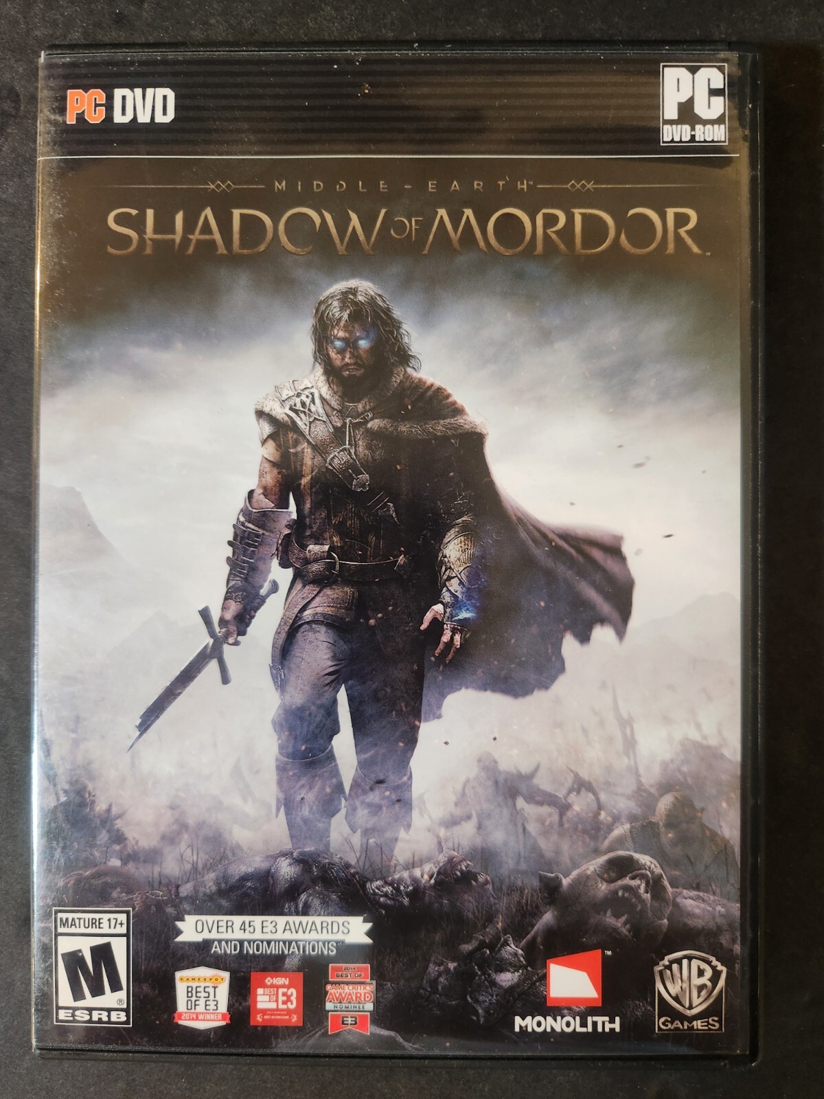 MIDDLE EARTH SHADOW OF MORDOR PC GAME WINDOWS MONOLITH GREAT COMPLETE CONDITION