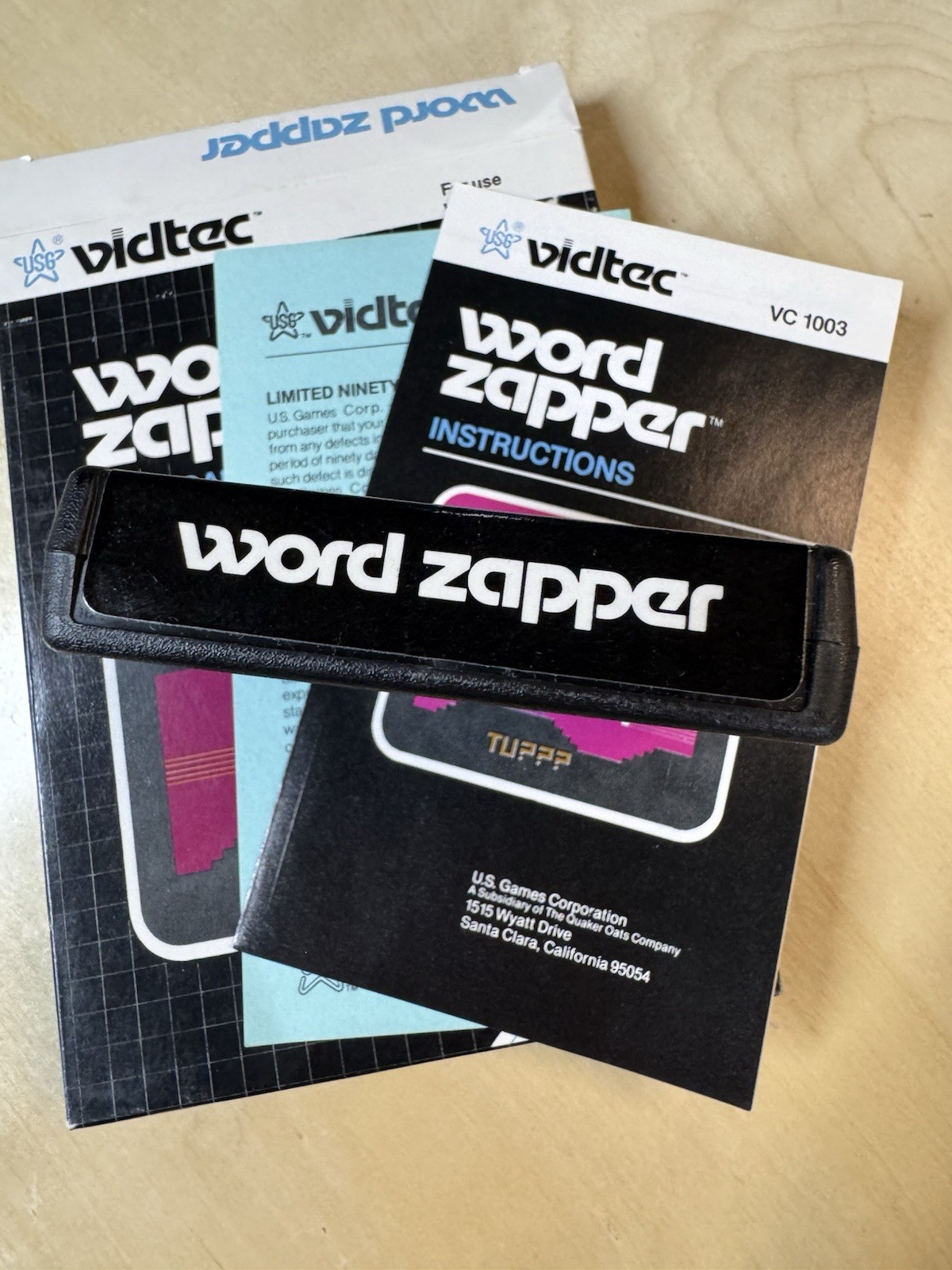 Word Zapper Atari 2600 Game CIB – Complete – Vidtec