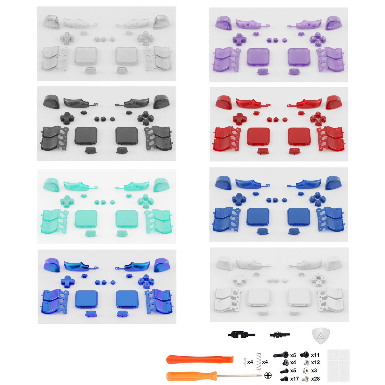 Full Set Buttons ABXY Dpad Trackpad Bumpers Triggers For Steam Deck Multi-color