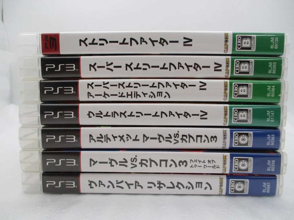 PS3 Street Fighter 4 IV, VAMPIRE RESURRECTION & MARVEL vs Capcom 3 7games Japan